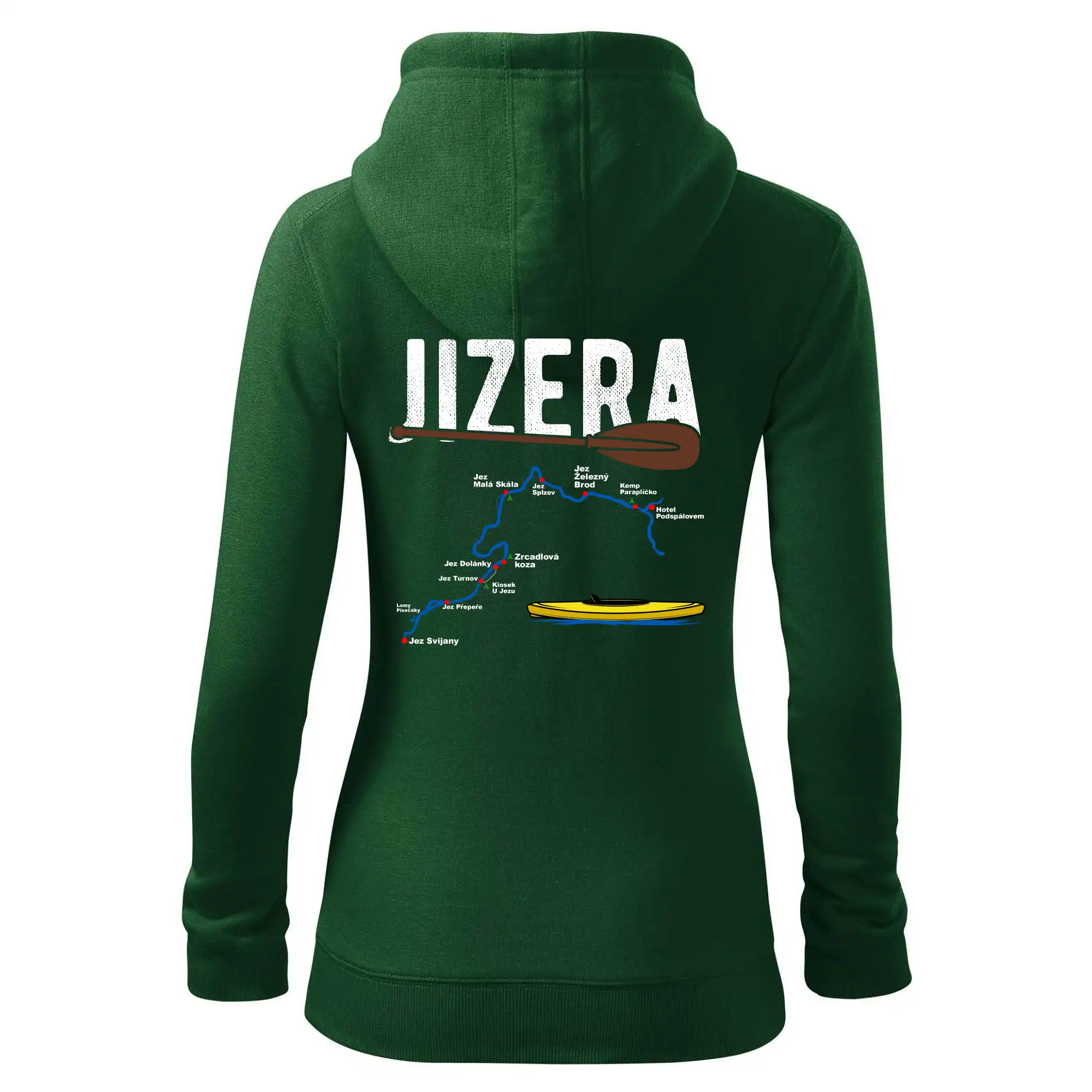 Mapa řeky Jizery