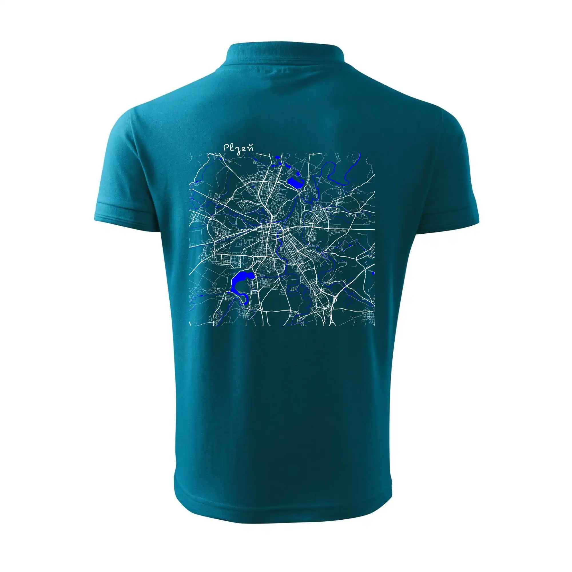 Plzeň mapa s vodními toky