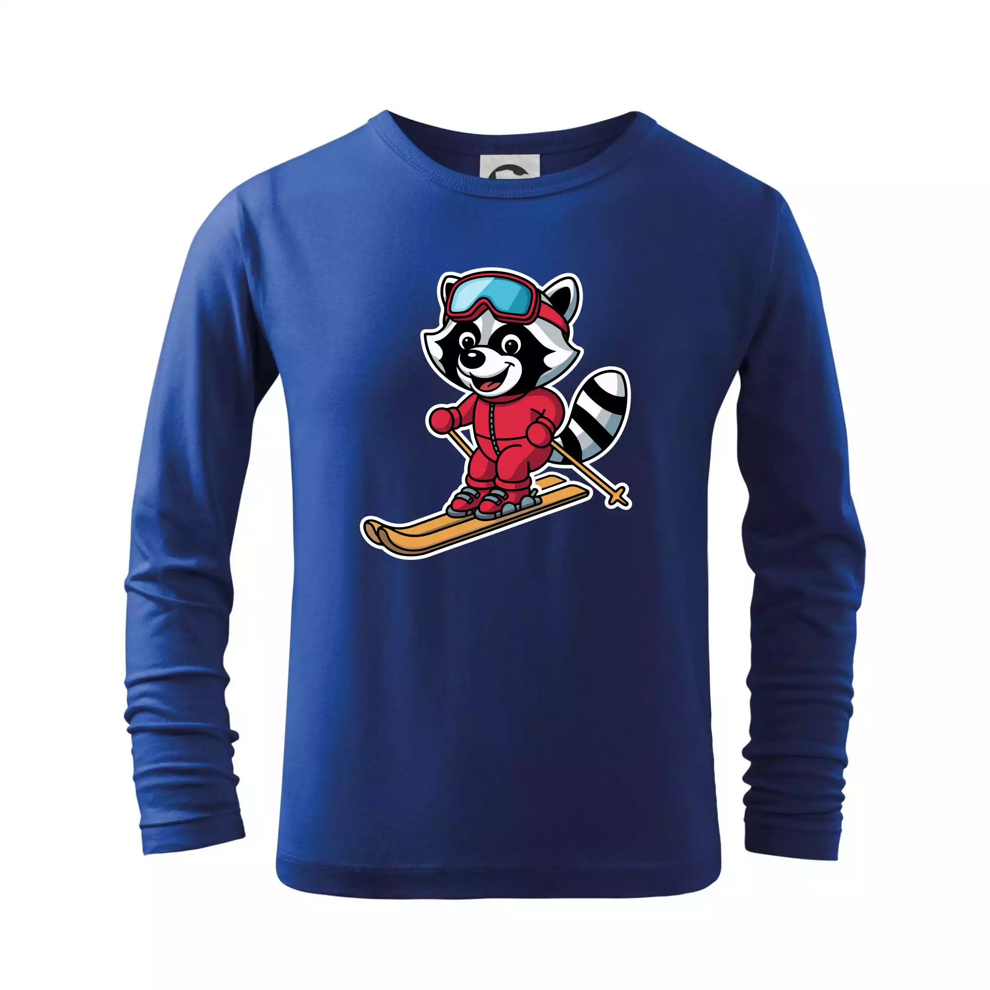 Mýval na lyžích - kreslený