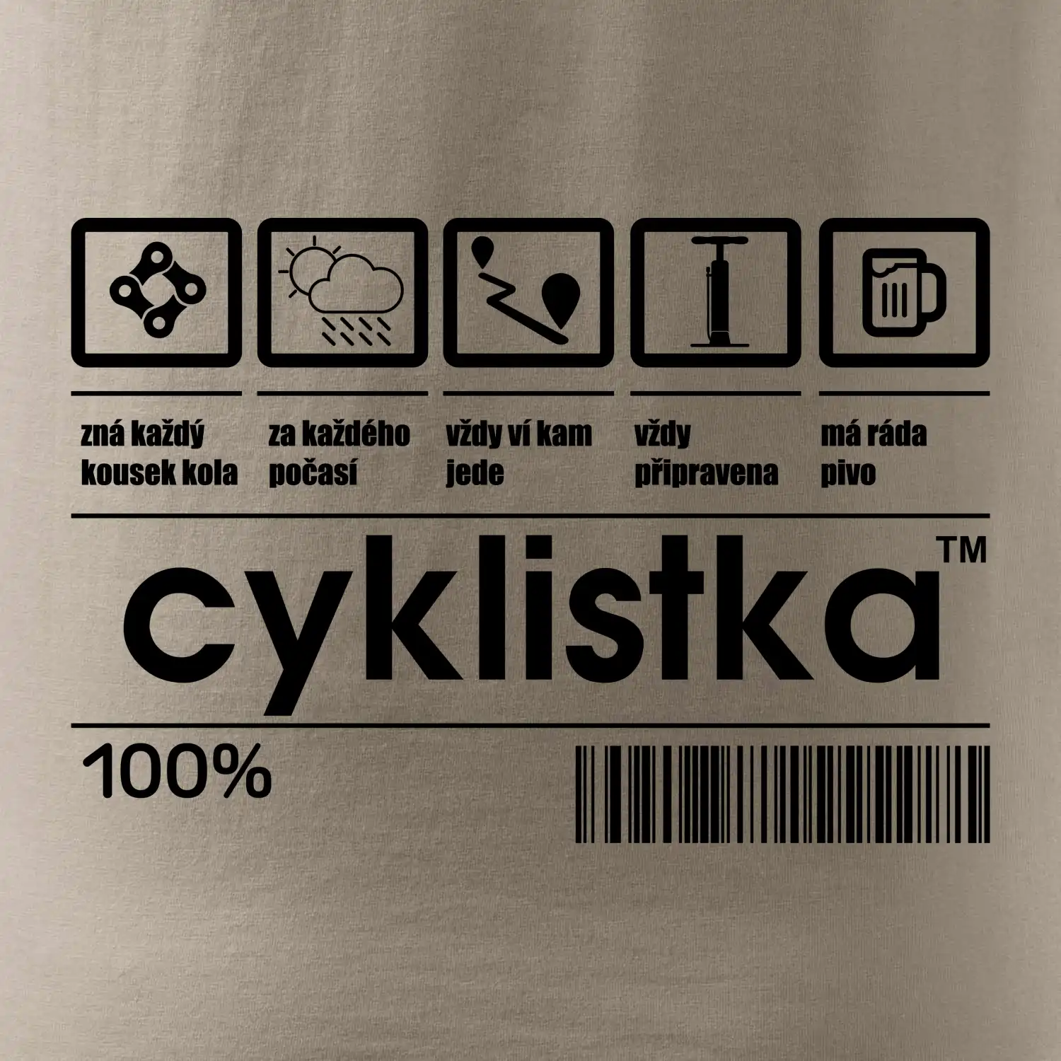 Čárový kód - Cyklistka