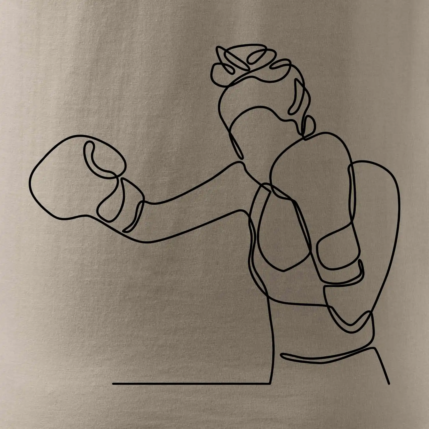 Žena boxerka jedním tahem