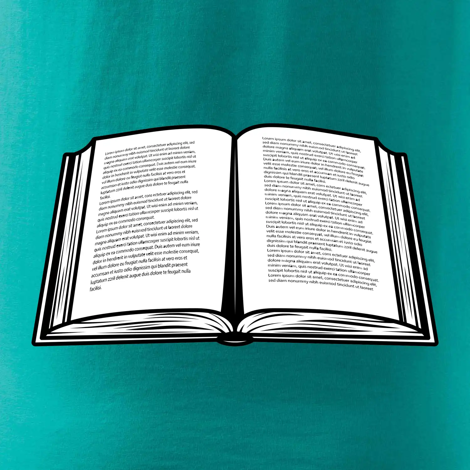 Kniha černobílá otevřená s textem