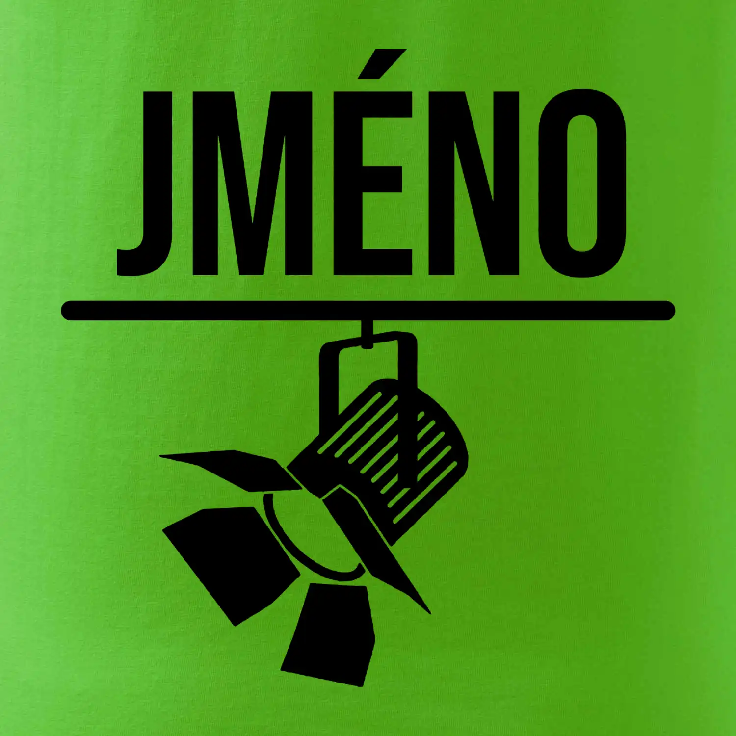 Jméno a nápis na zádech - stage crew