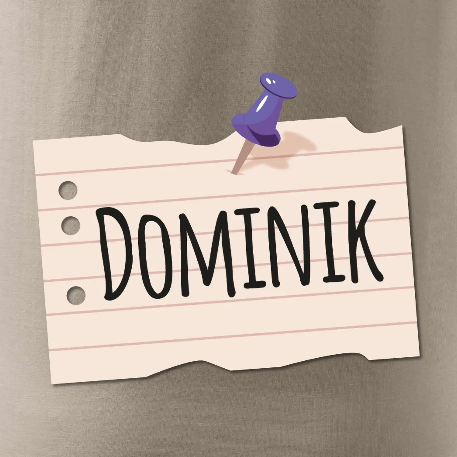 Papírek se jmenovkou - prso - vlastní jméno