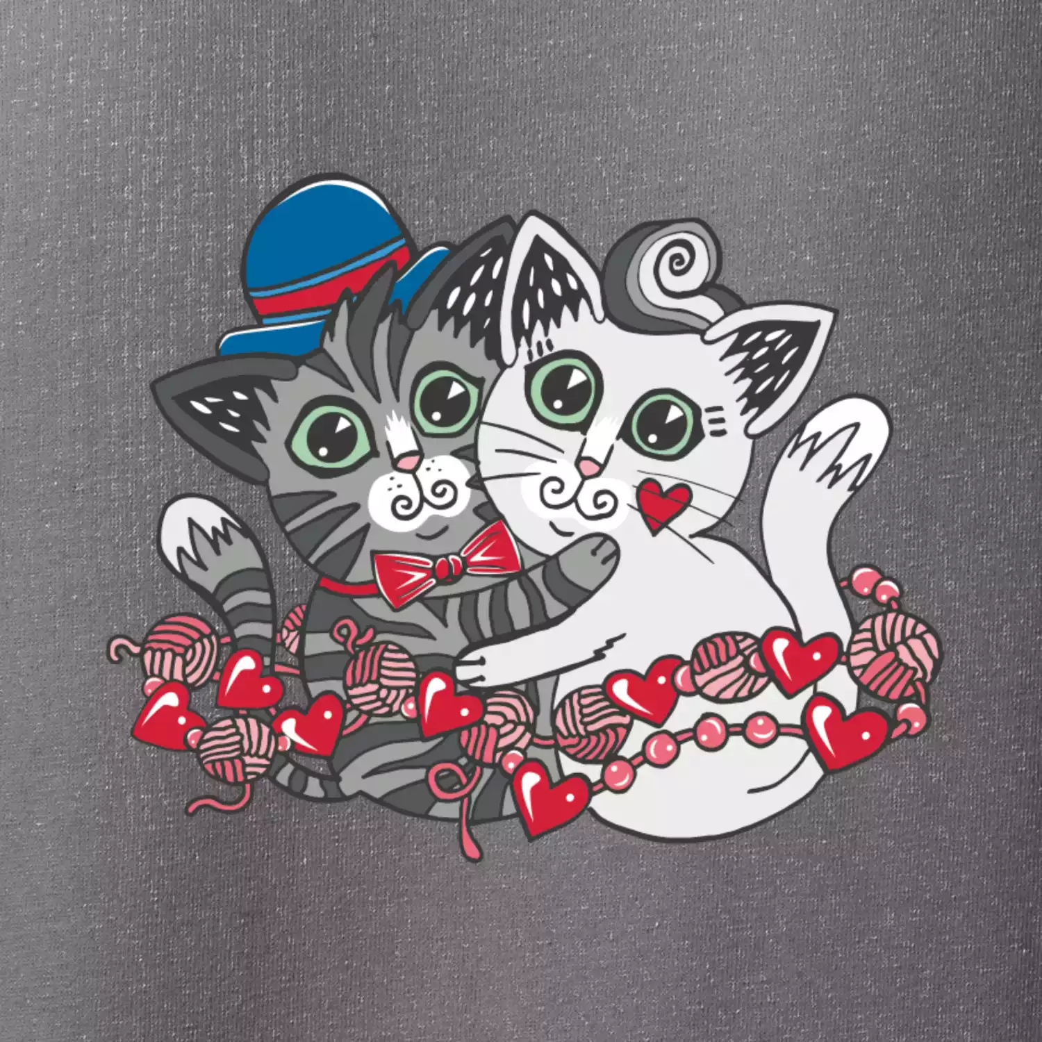 Kočky v objetí (Pecka design)