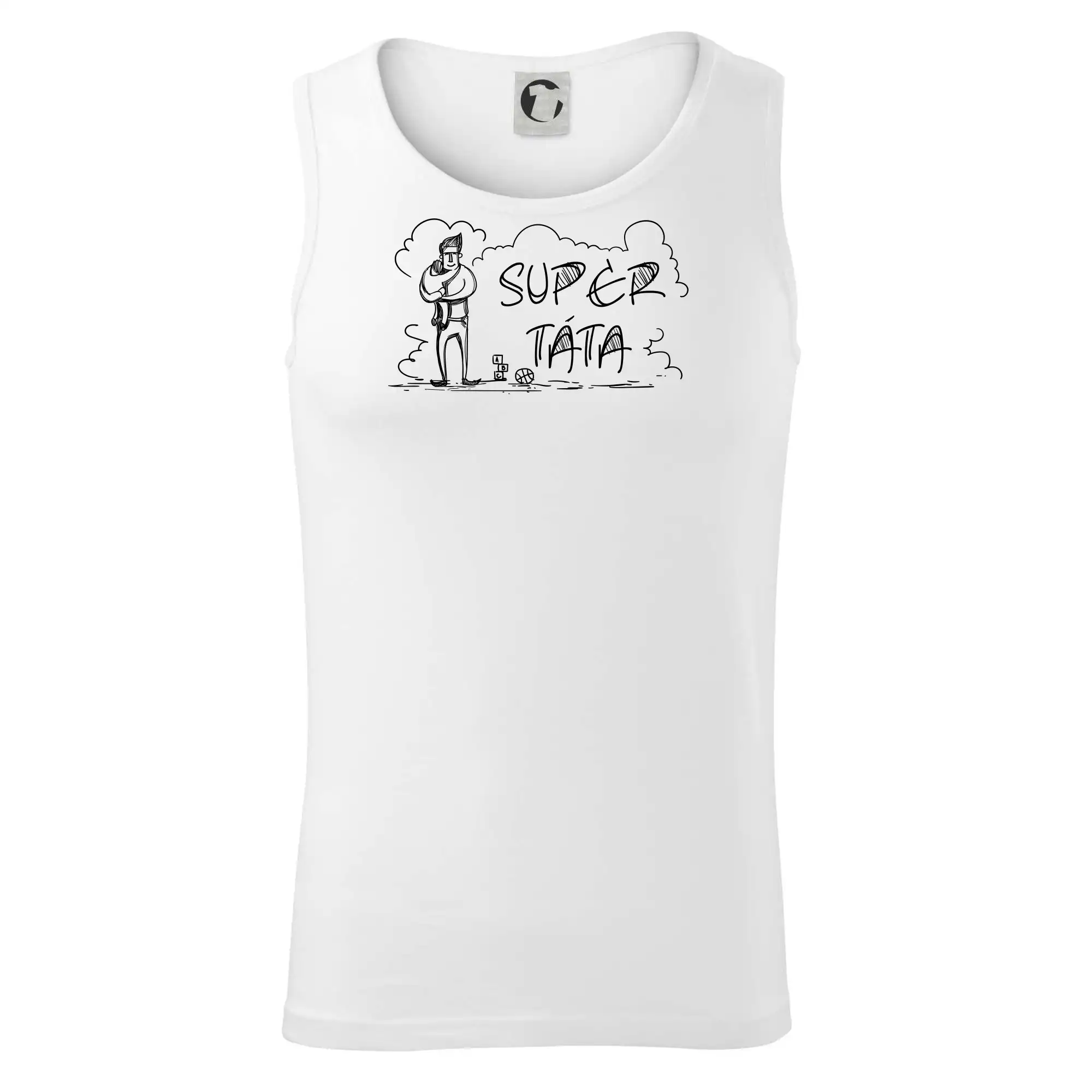 Kreslený nápis super táta