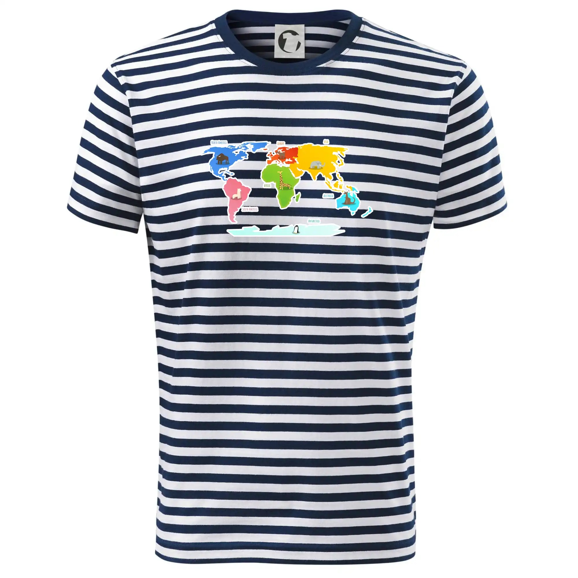 Světové kontinenty s názvy a zvířátky