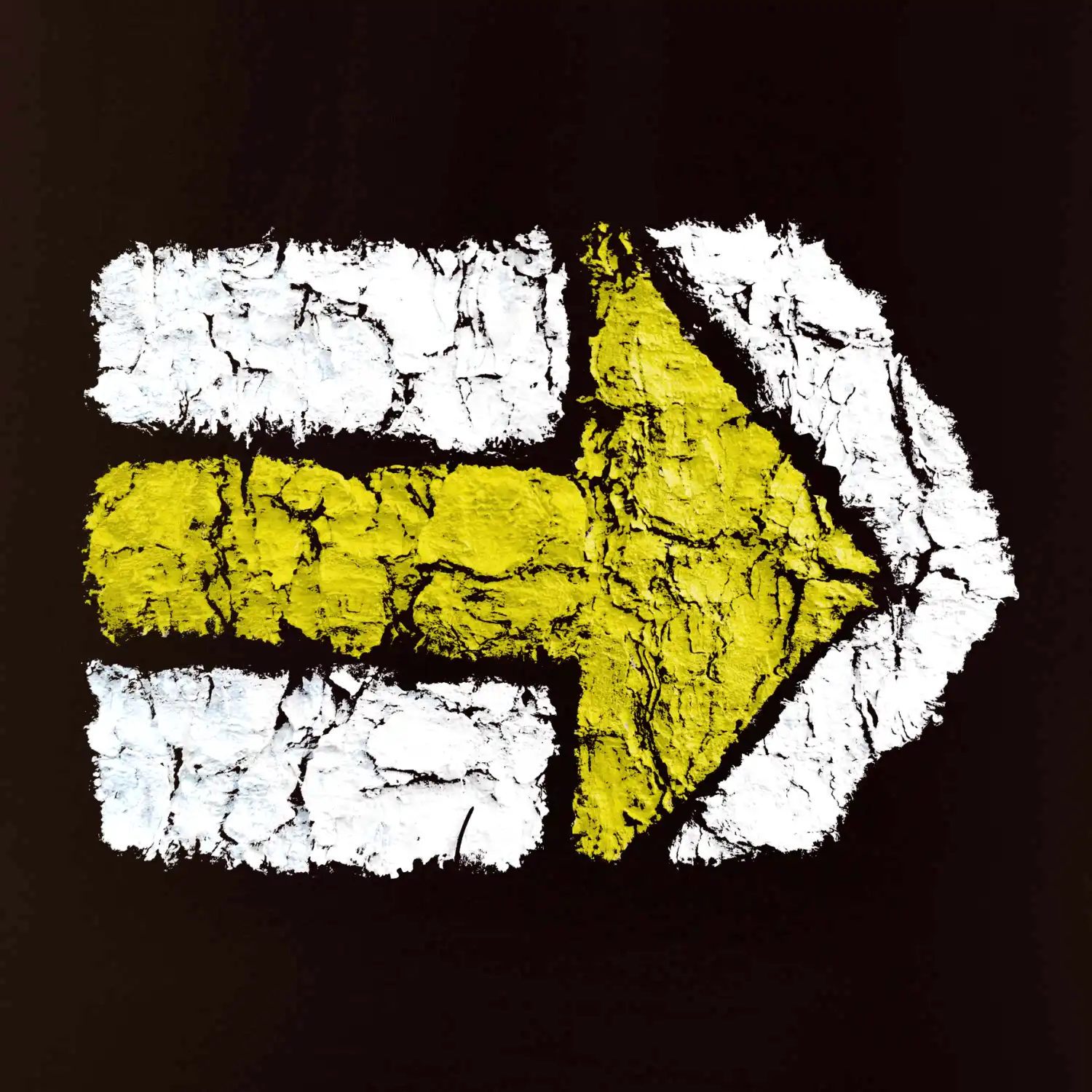 Párová turistická značka žlutá