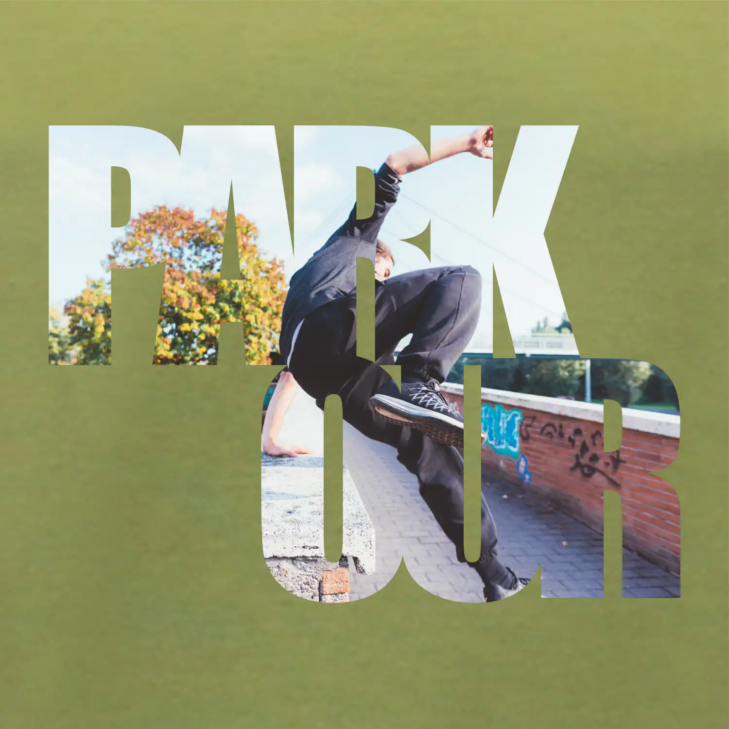 Parkour nápis ve městě