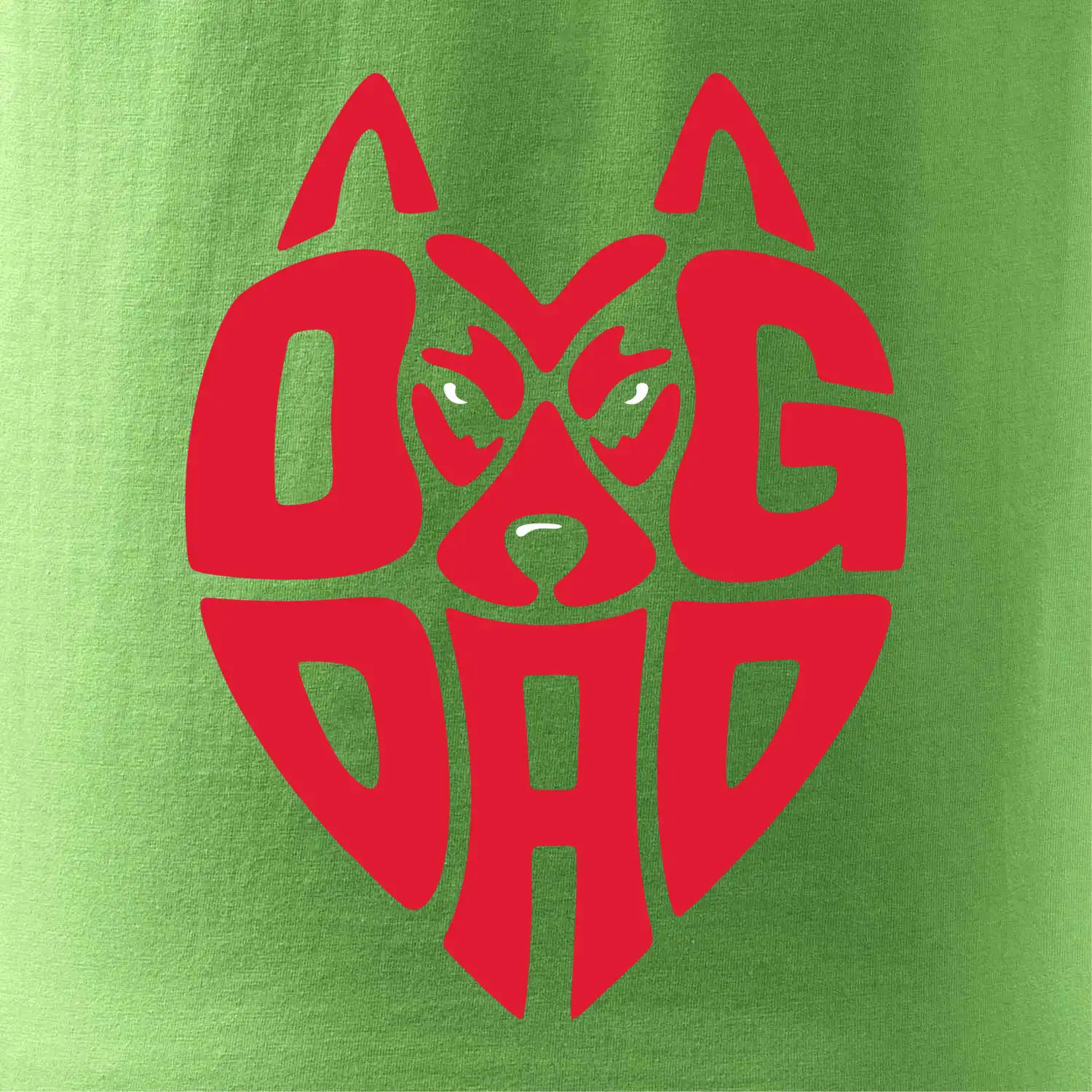 Dog dad nápis v hlavě