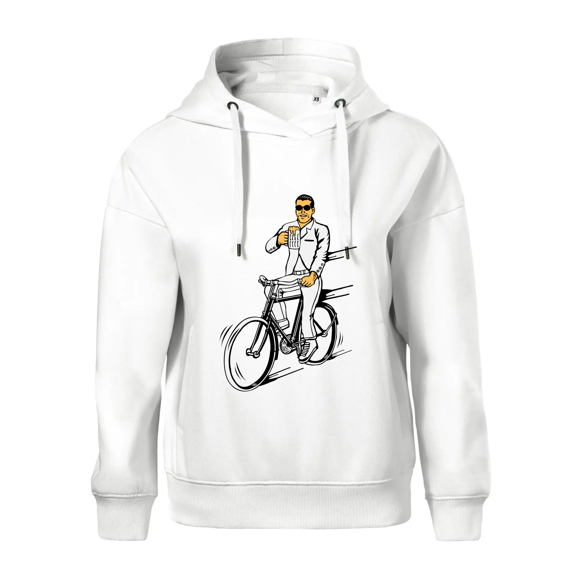 Gentleman na kole s pivem