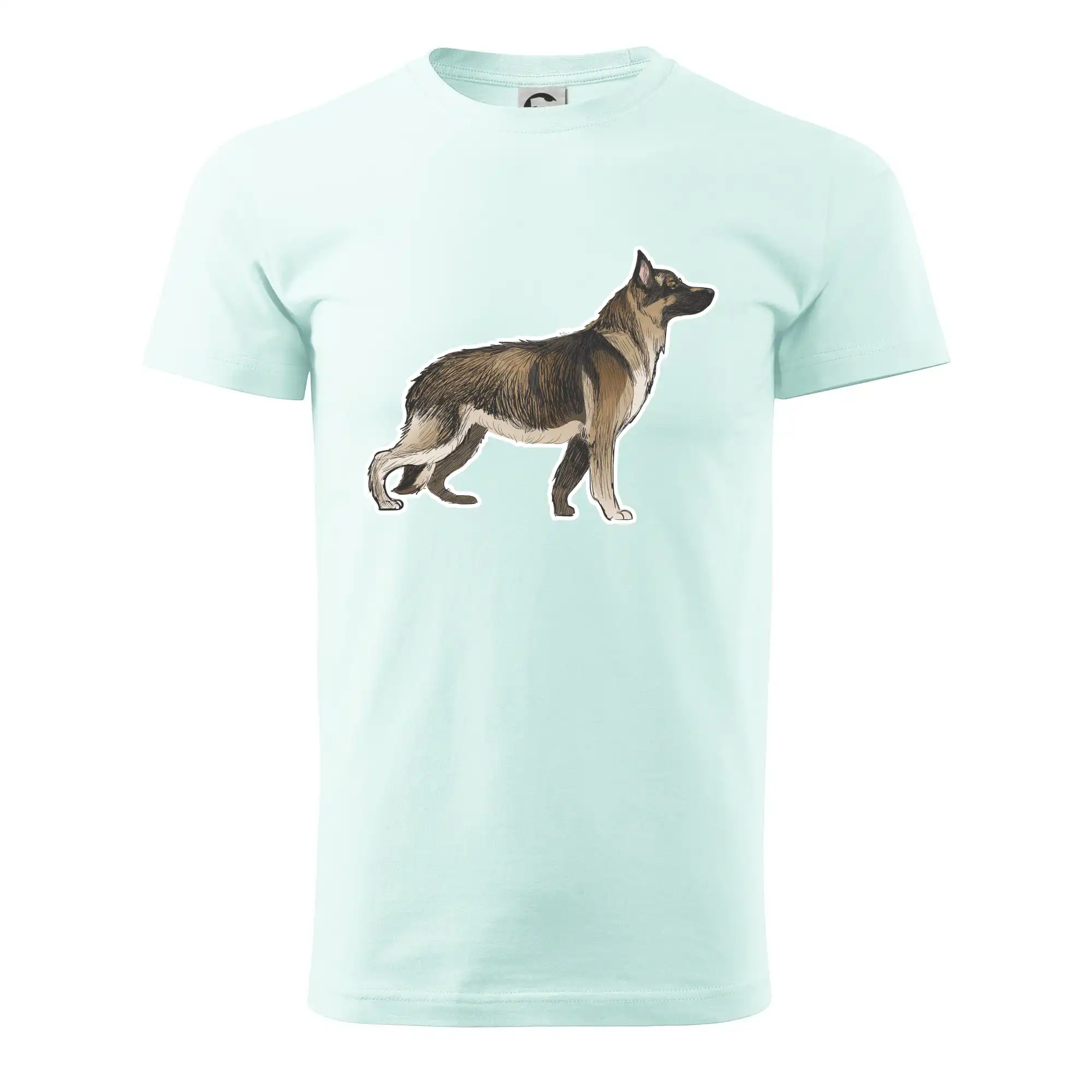 Německý ovčák - hnědý kreslený