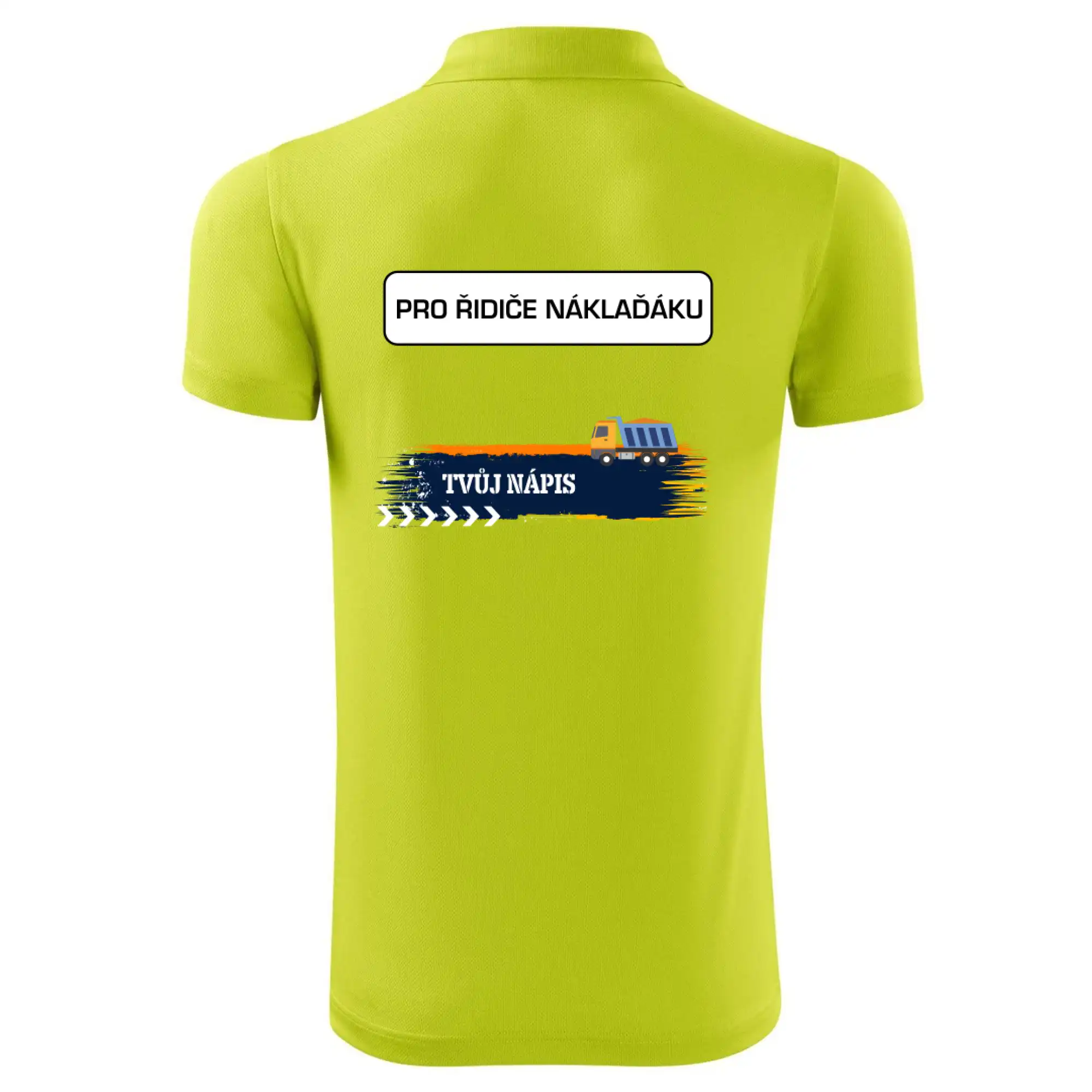 Stavba - vlastní nápis - náklaďák