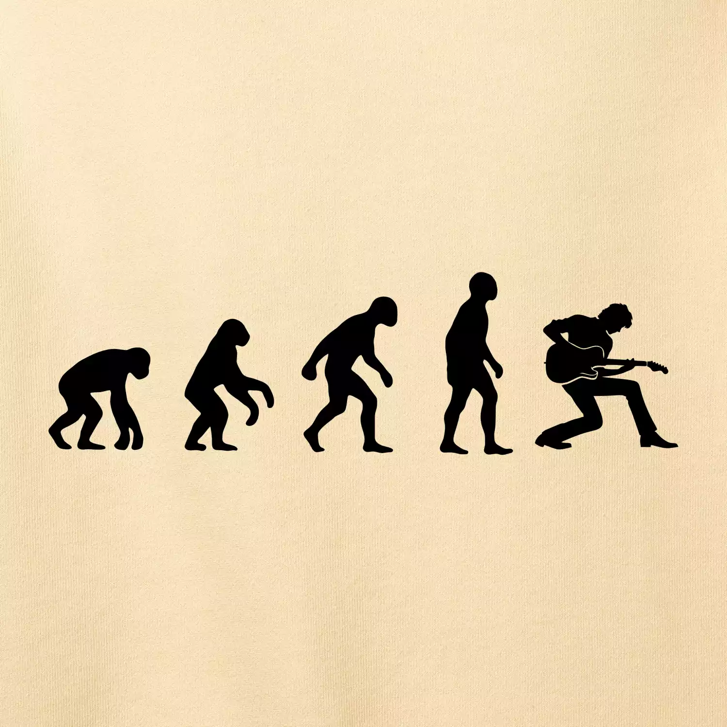 Evoluce kytarista - klečící