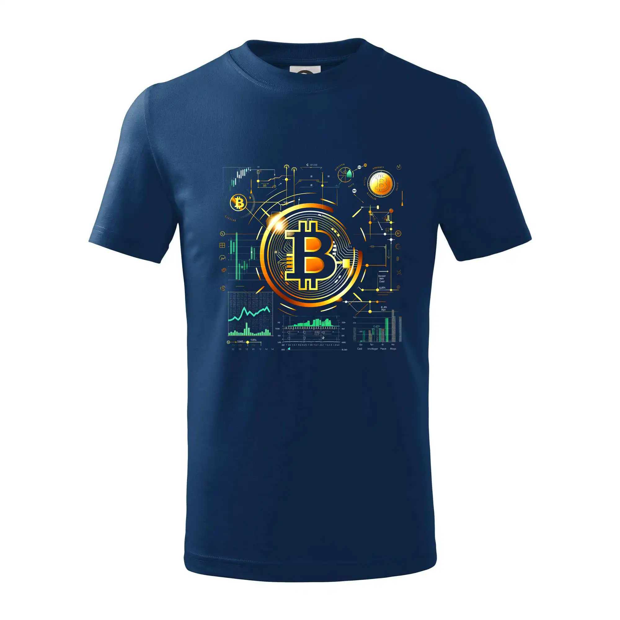 Bitcoin logo s grafy