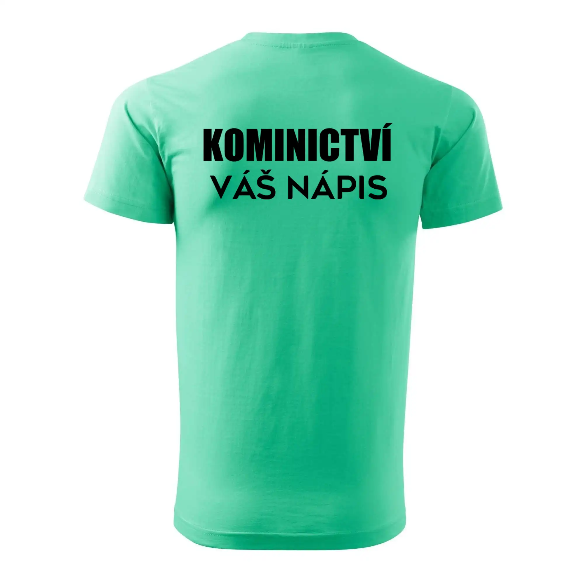 Kominík logo + nápis na zádech
