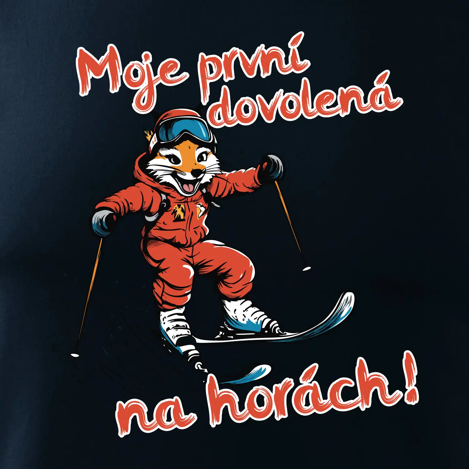 Moje první dovolená na horách hnědá  liška