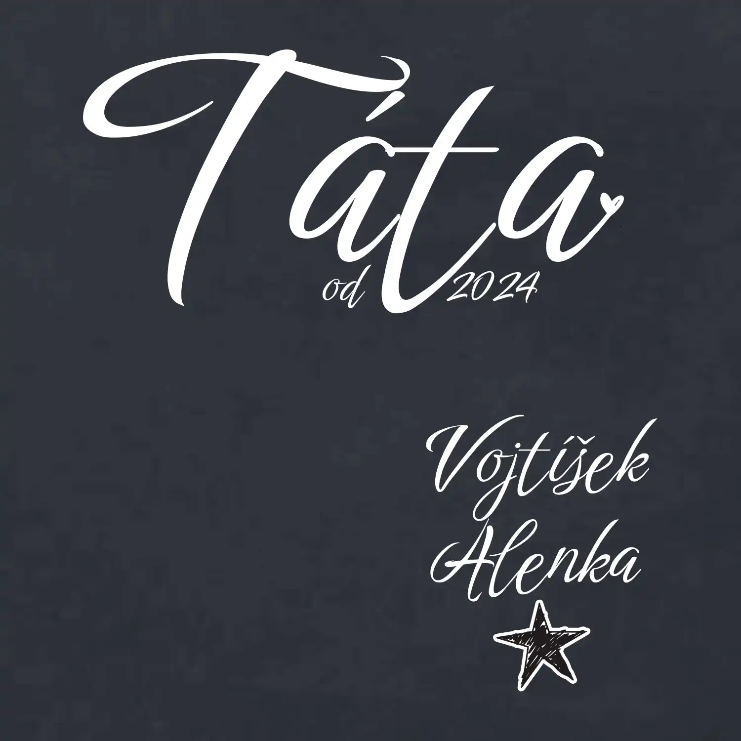 Táta od roku + jména dětí dole vlevo
