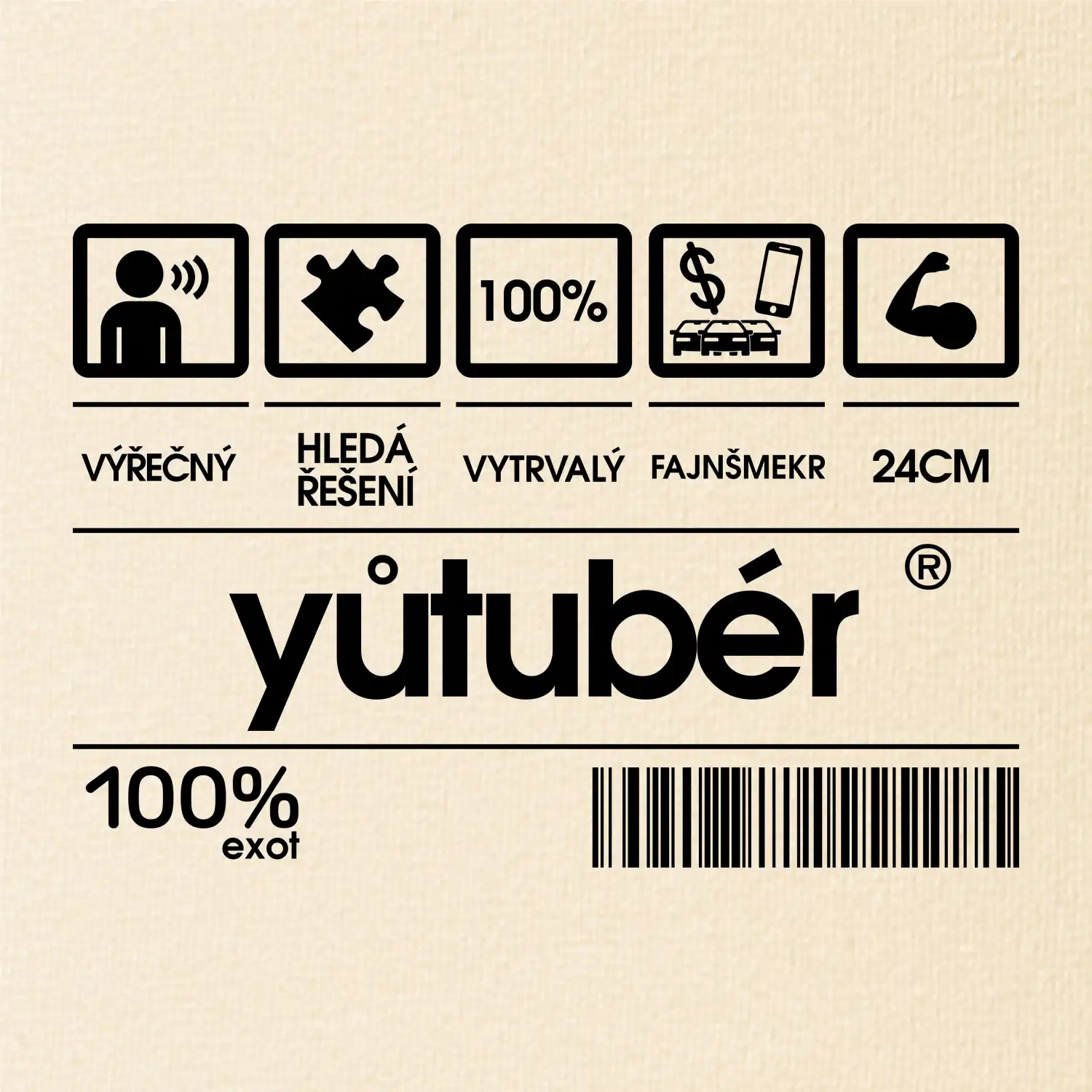 Čárový kód - youtuber