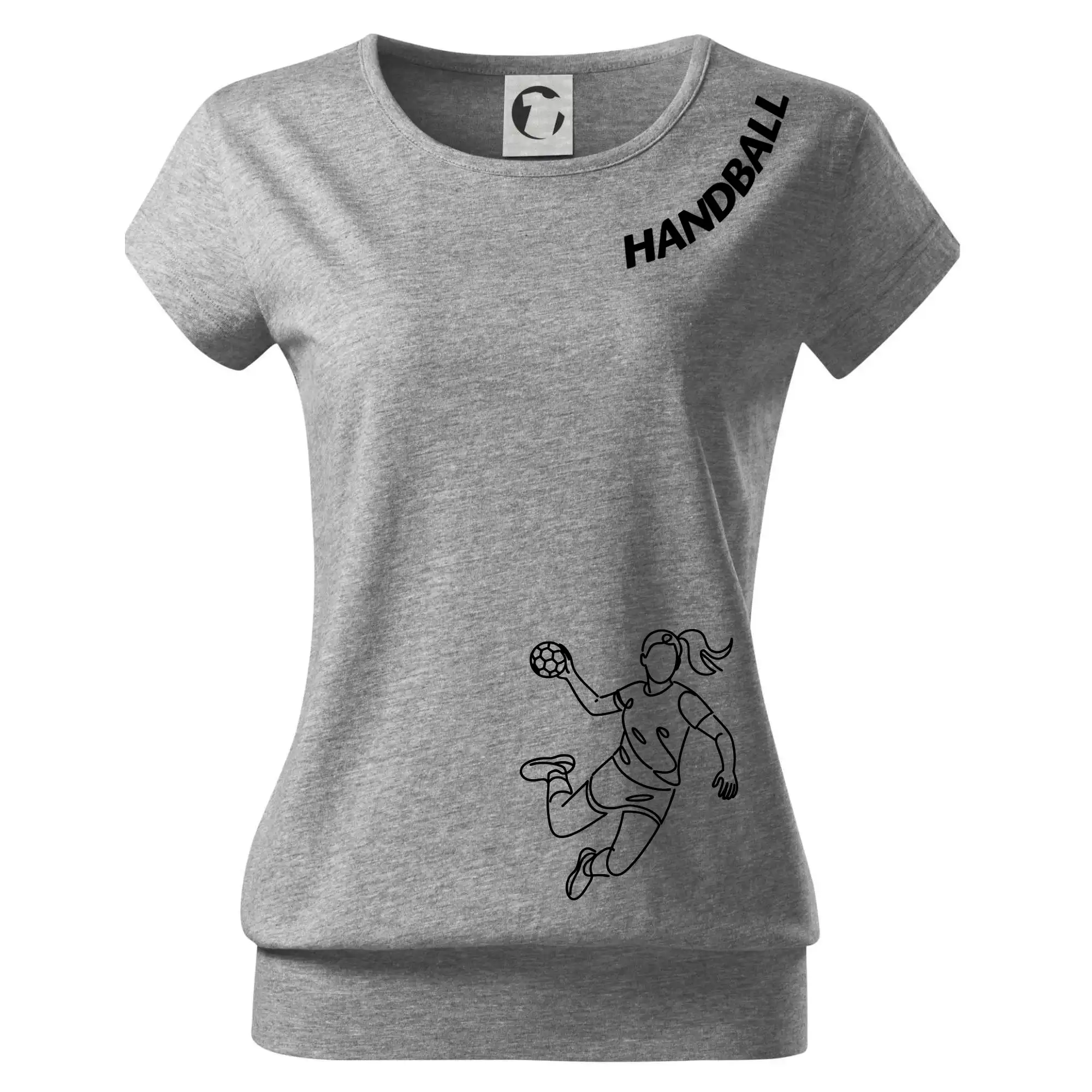 Handball nápis šikmo  - holka