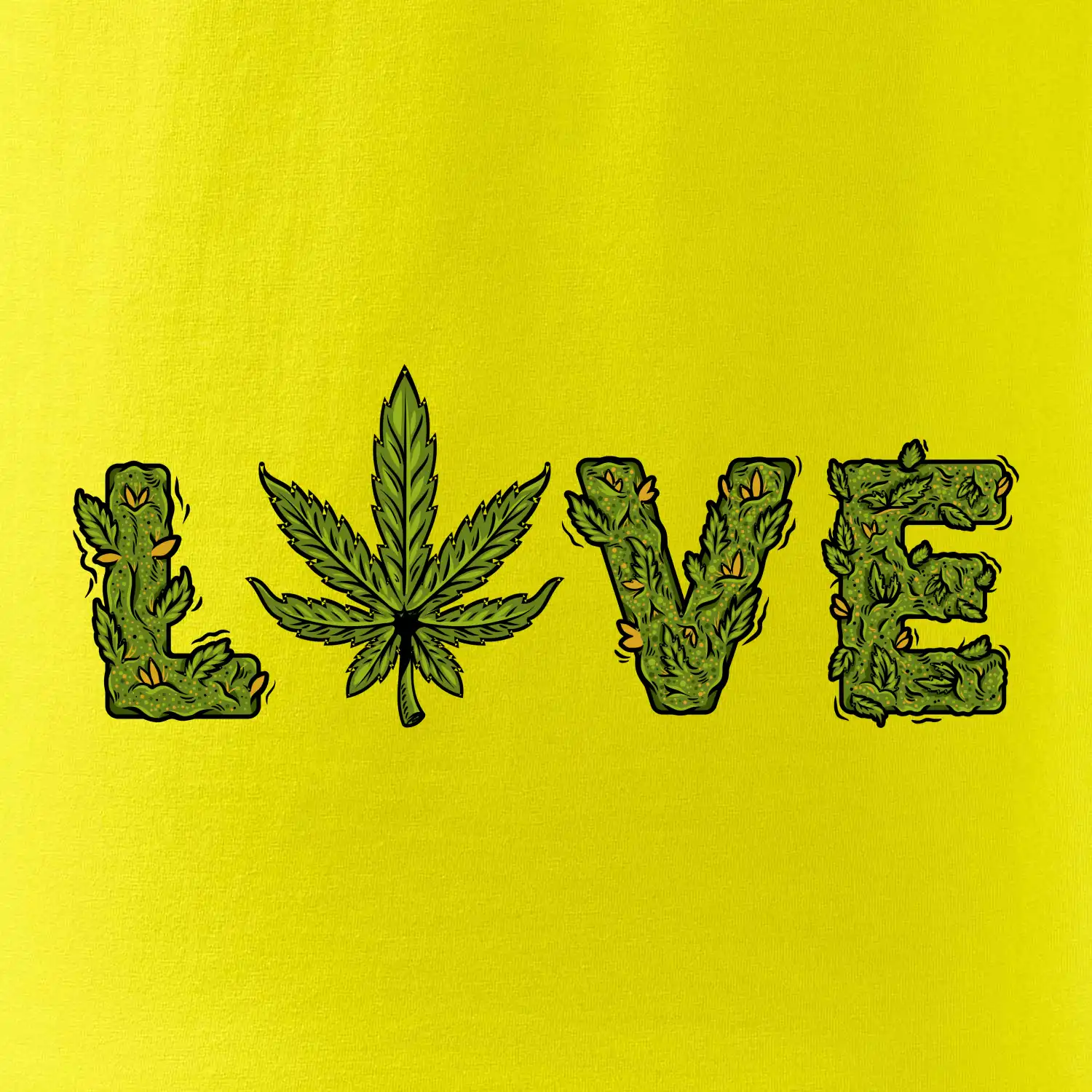 Konopí nápis love