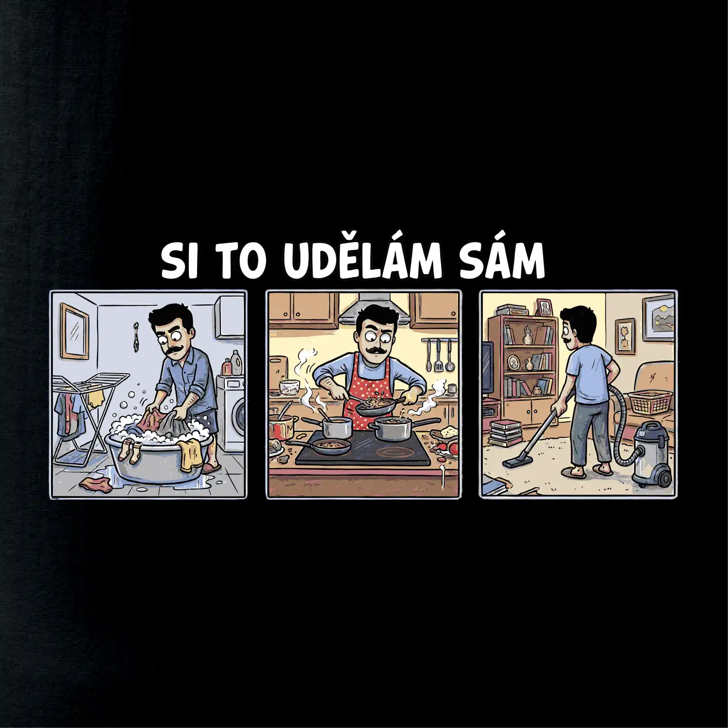 Si to udělám sám - muž s knírkem