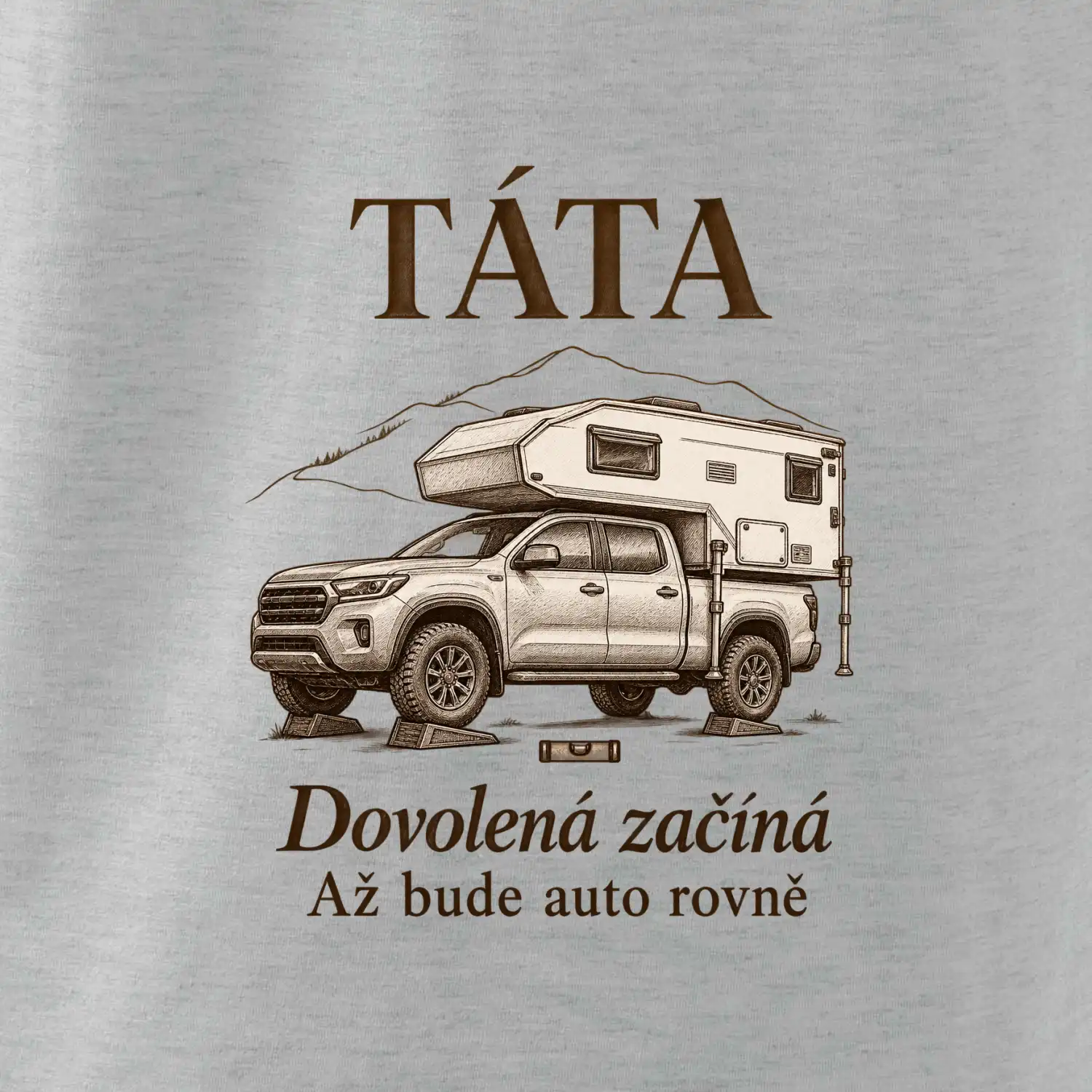 Táta dovolená začíná až bude auto rovně obytný pick-up