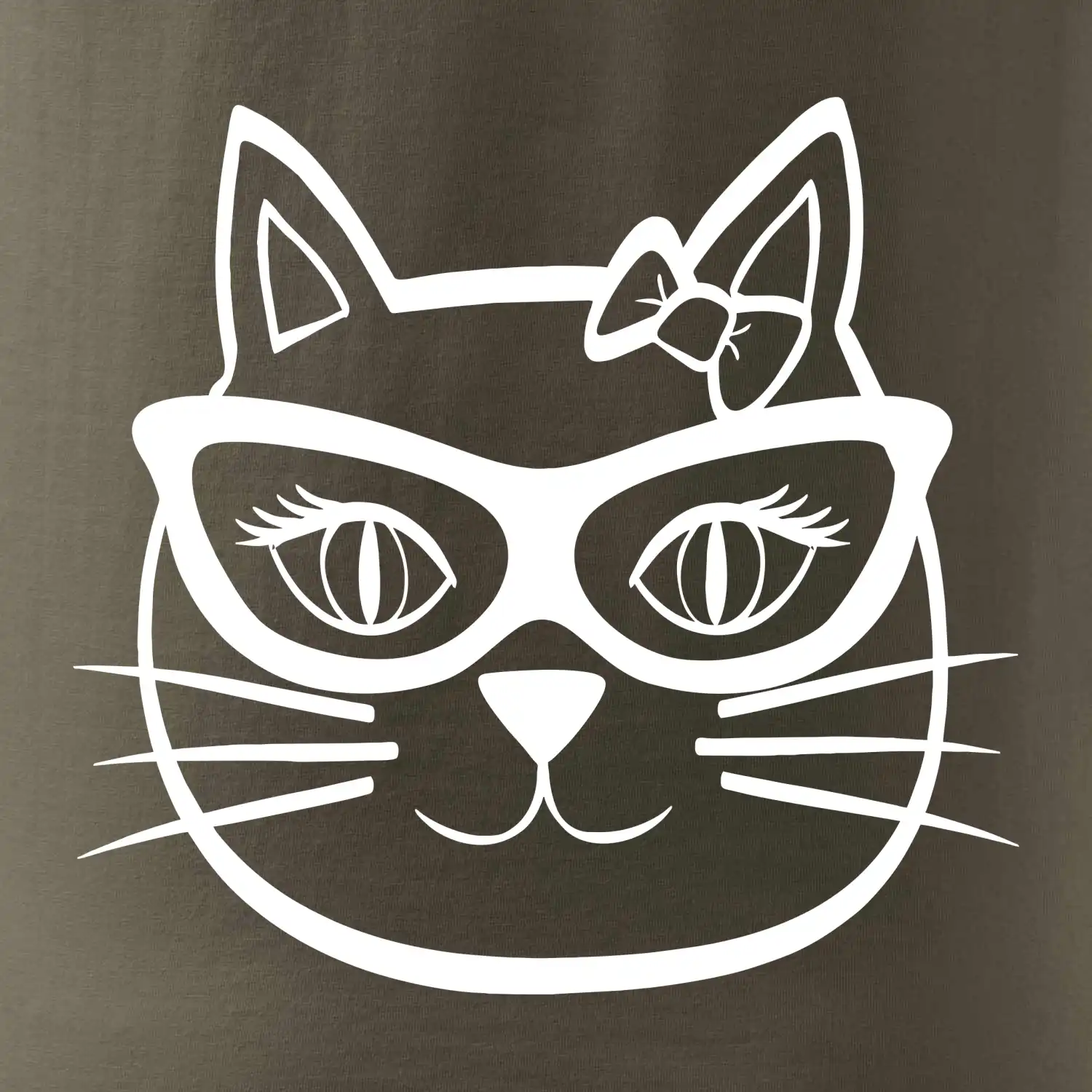 Kočičí holka s brýlemi