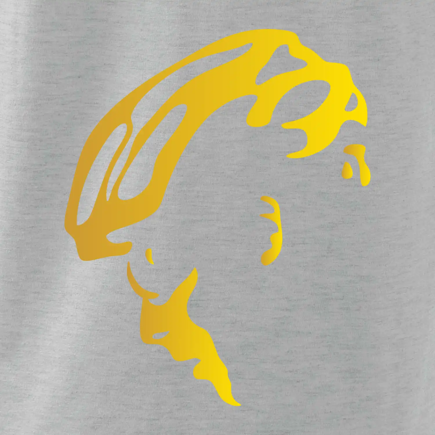 Hlava cyklista zlatá