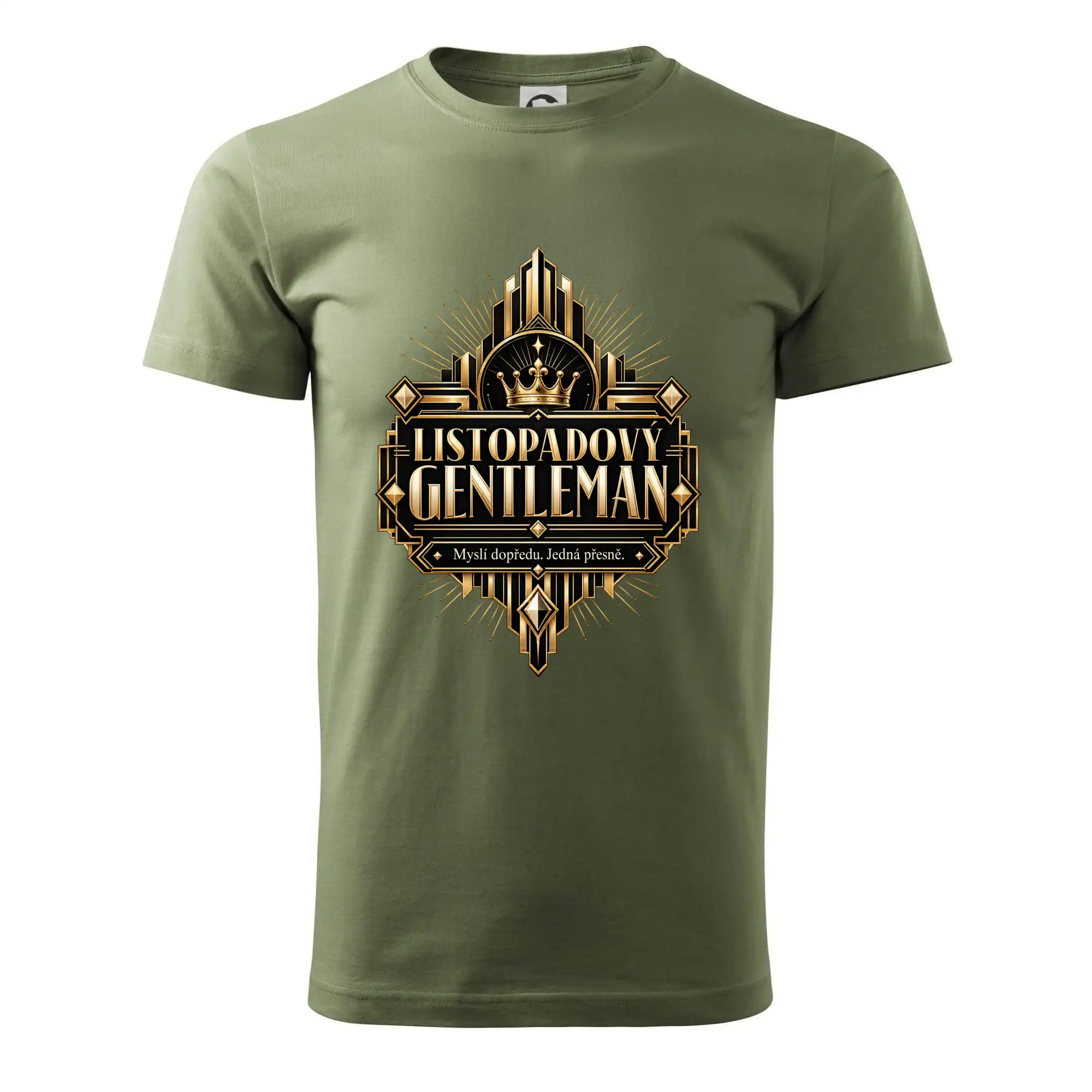 Listopadový gentleman zlatý art deco motiv
