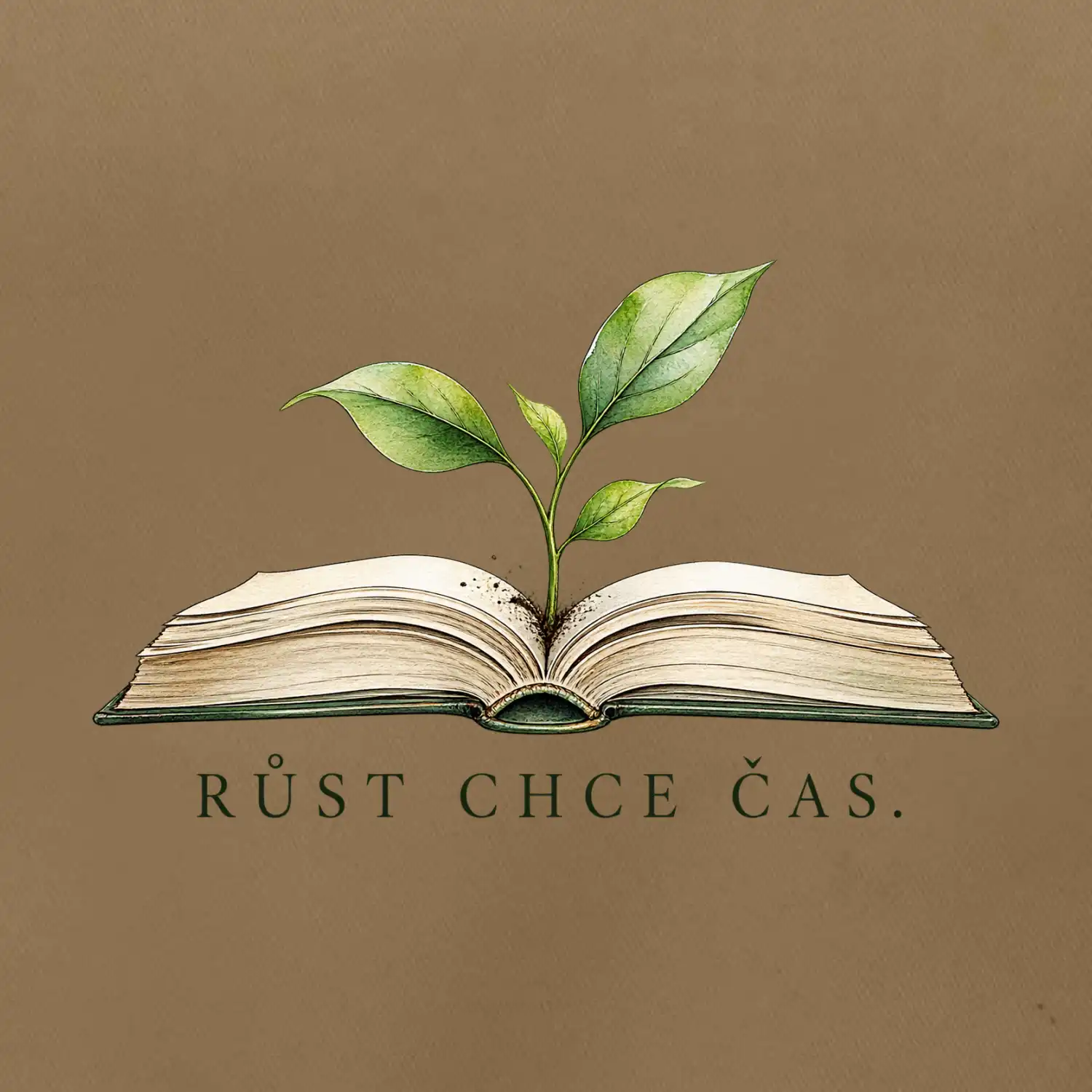 Růst chce čas rostlina v knize