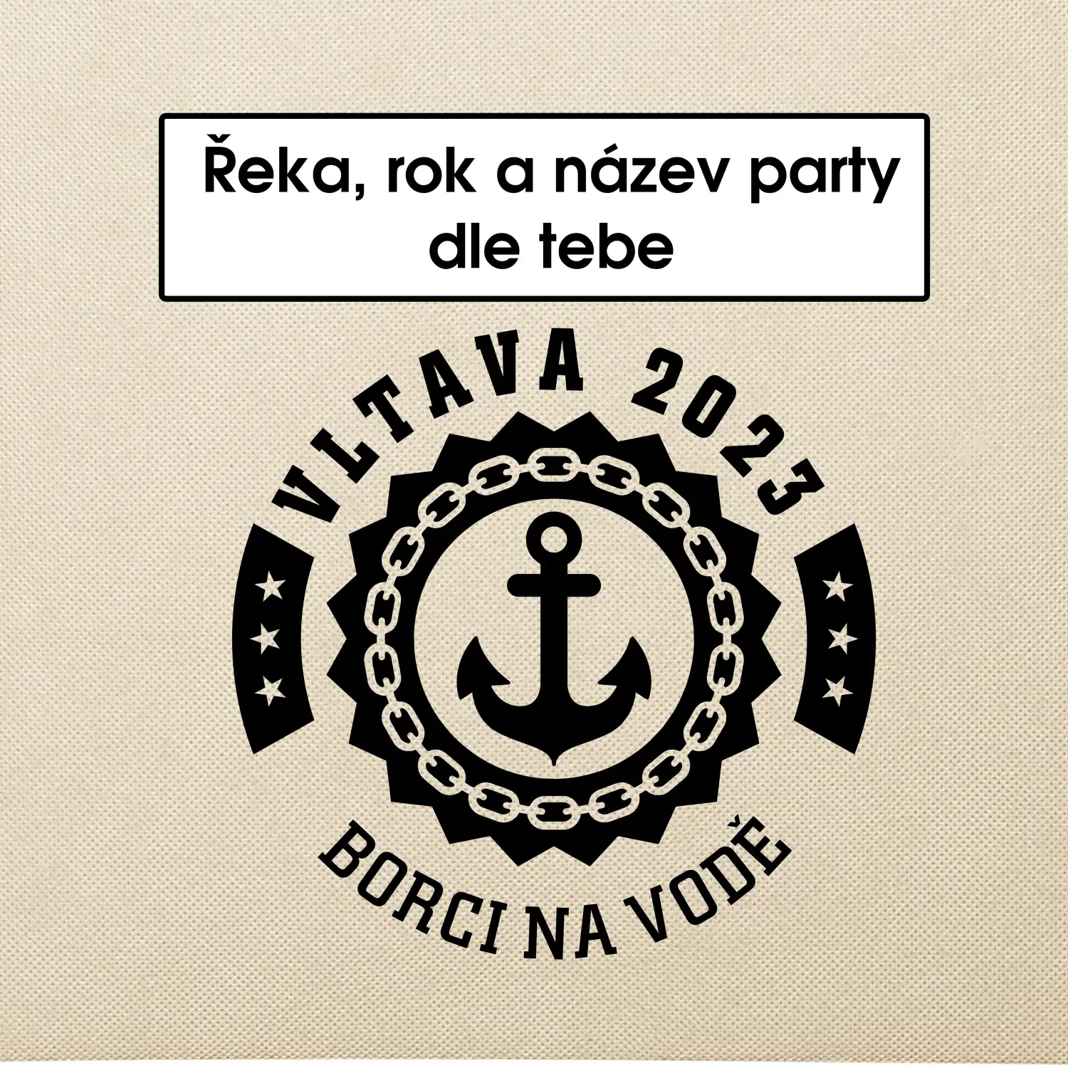 Na vodu - kotva (vlastní nápis)