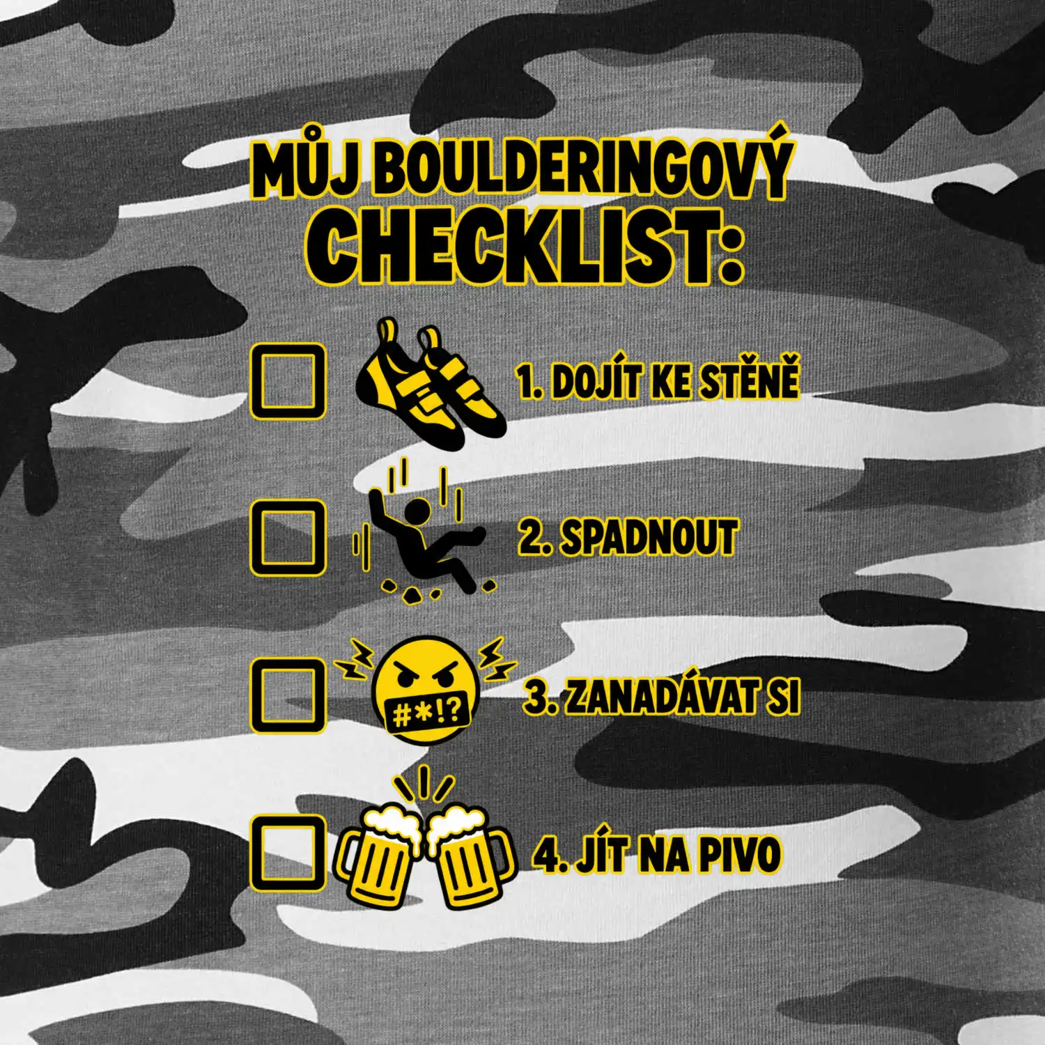 Můj boulderingový checklist