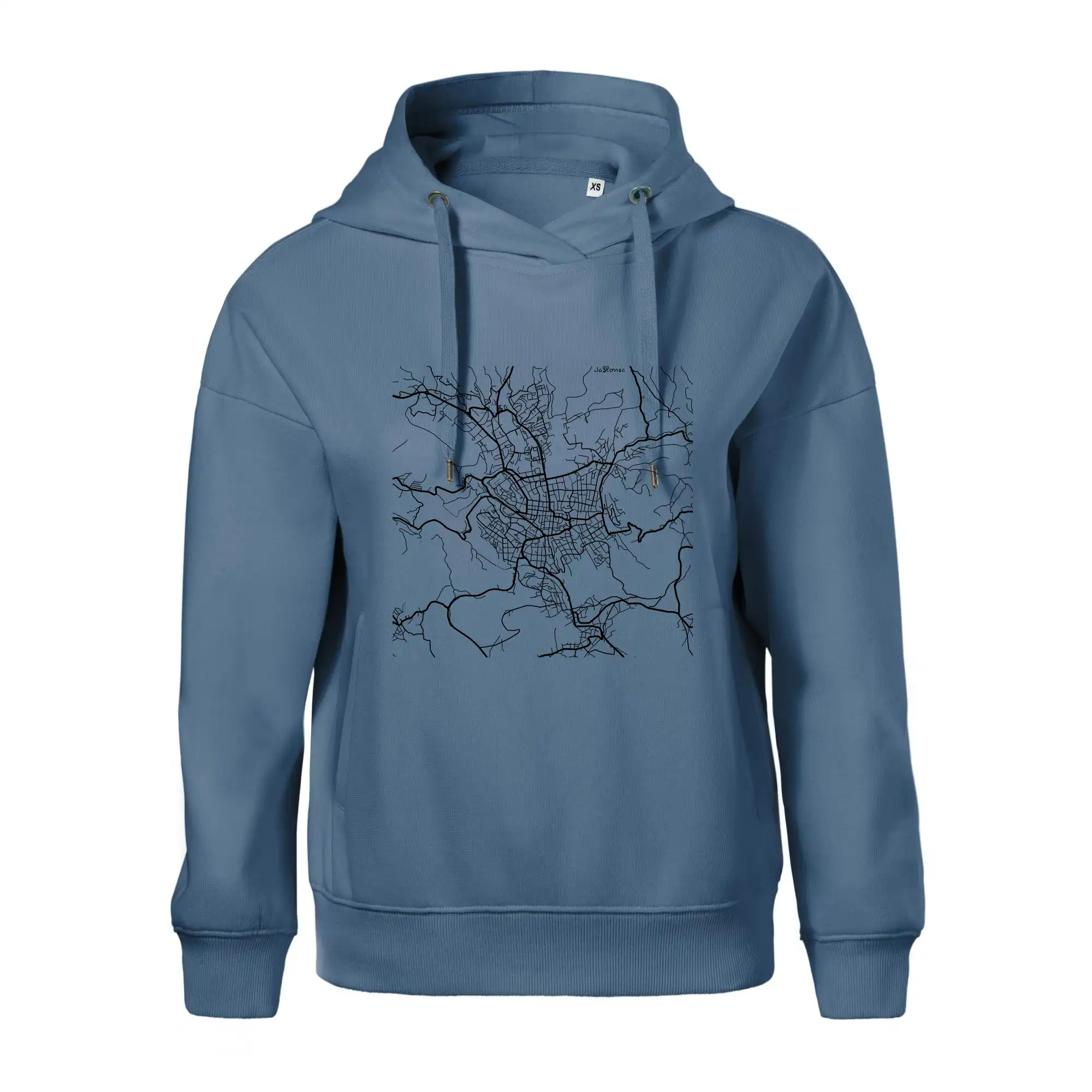 Mapy měst černobílé Jablonec nad Nisou