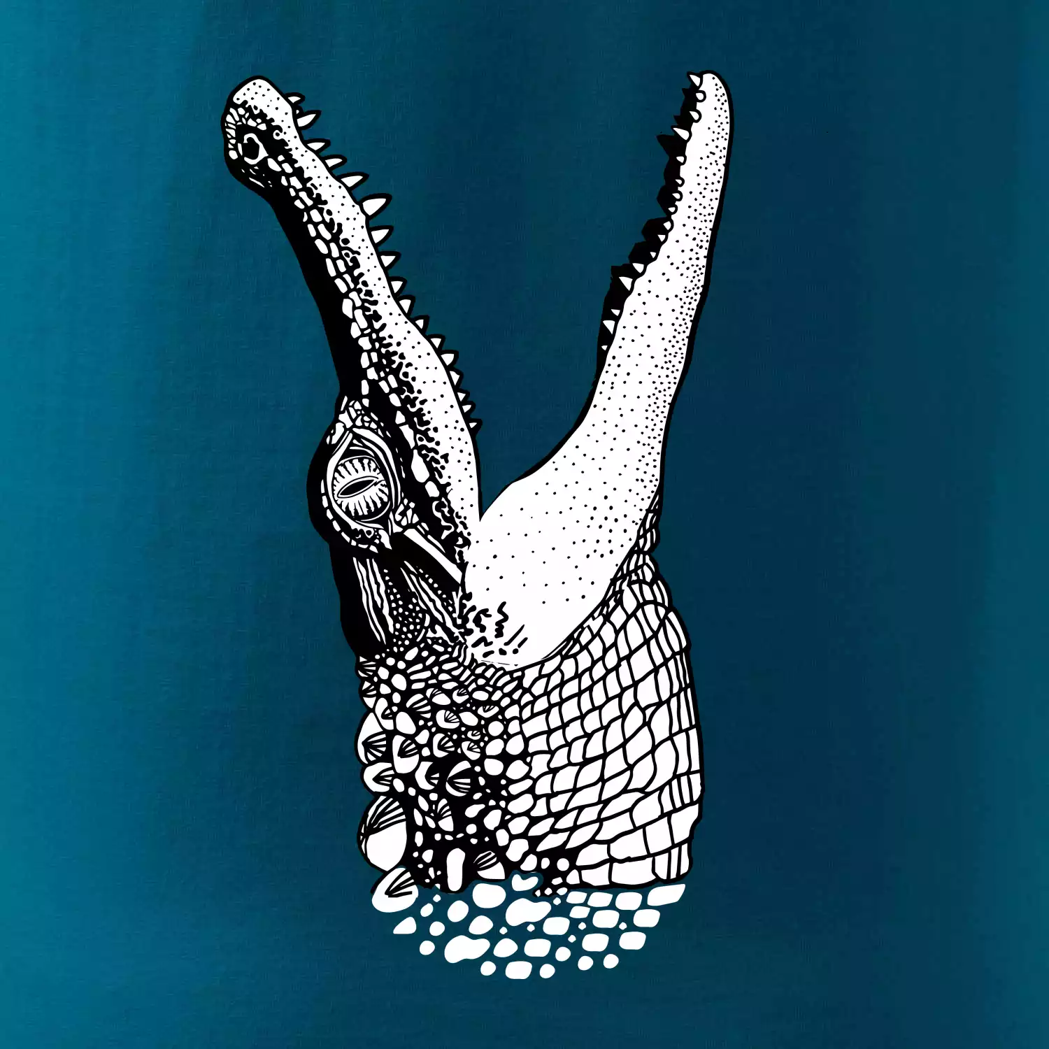 Krokodýl kreslený (Pecka design)