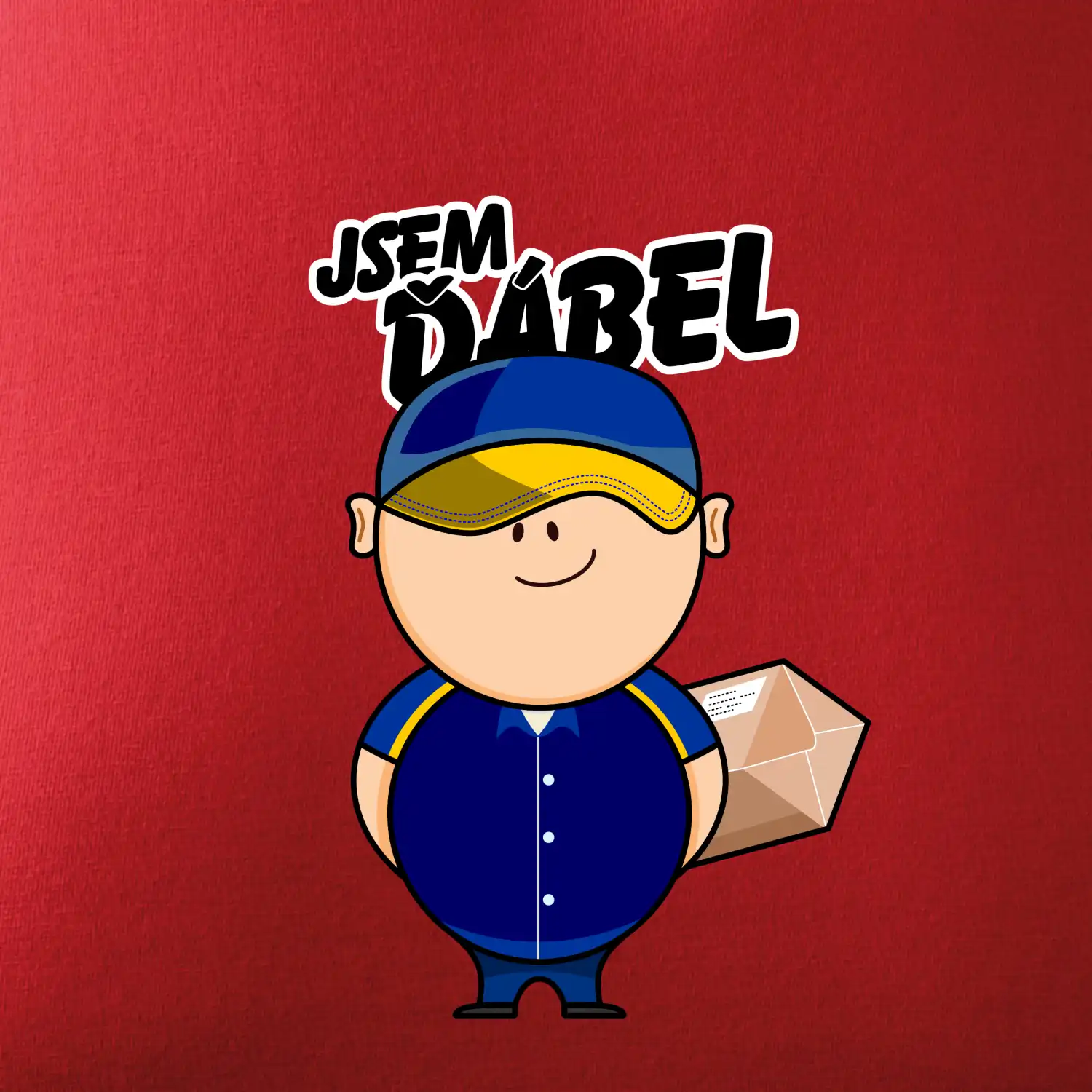 Jsem ďábel doručovatel modro žlutý