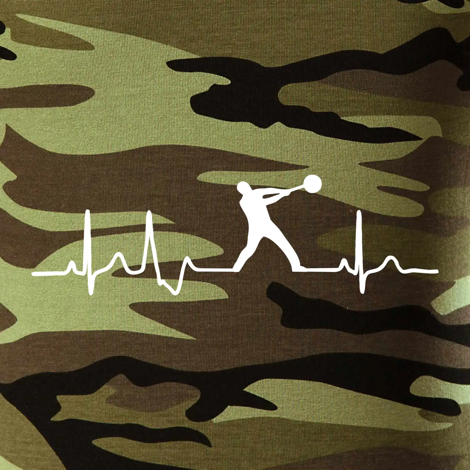 EKG hod kladivem muž