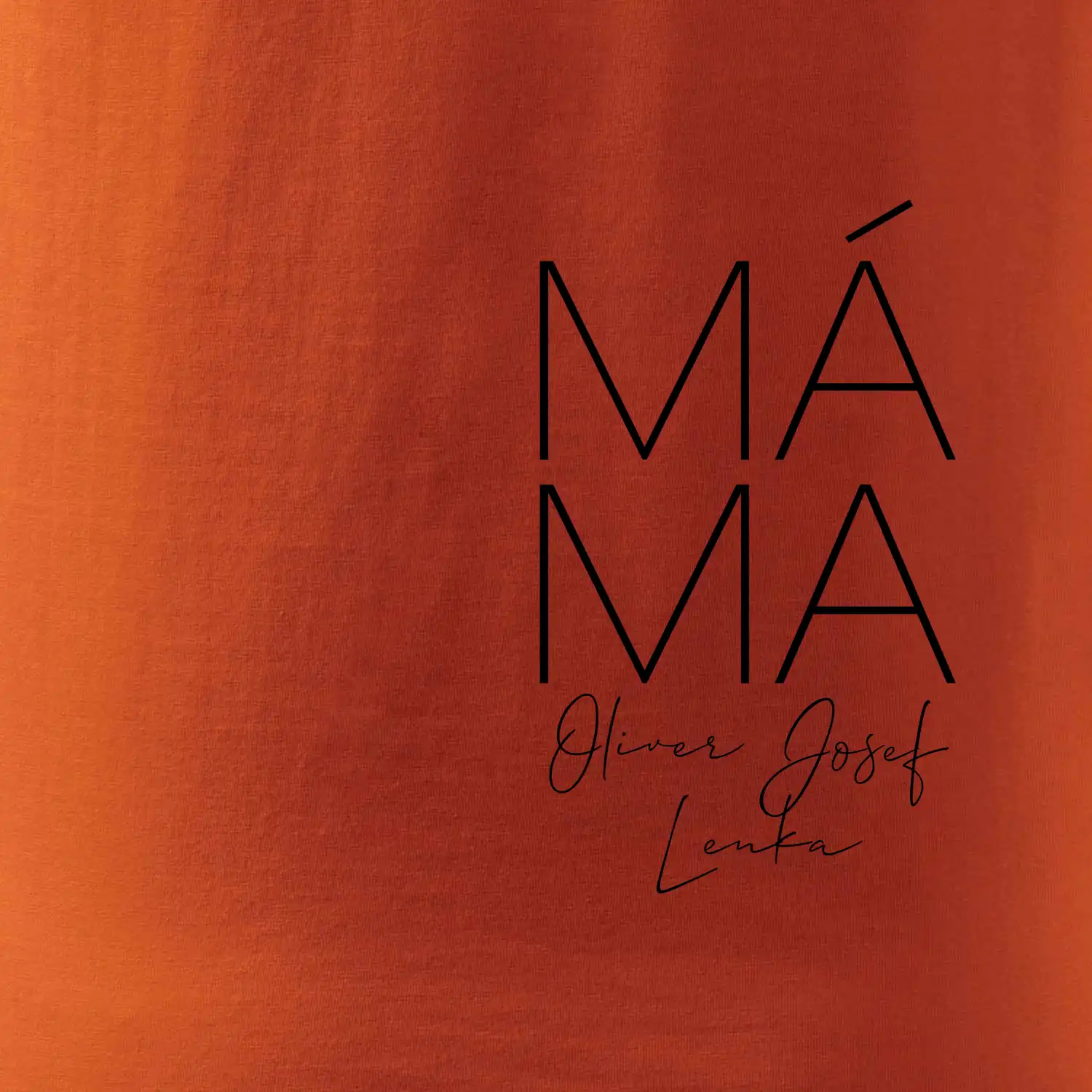 Nápis máma  na prsu se jmény dětí