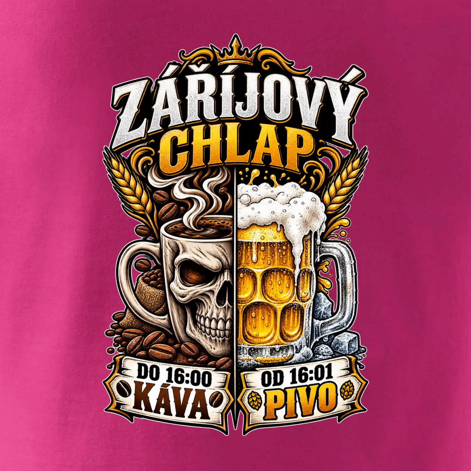 Záříjový chlap -  do 16 káva  od 16 pivo
