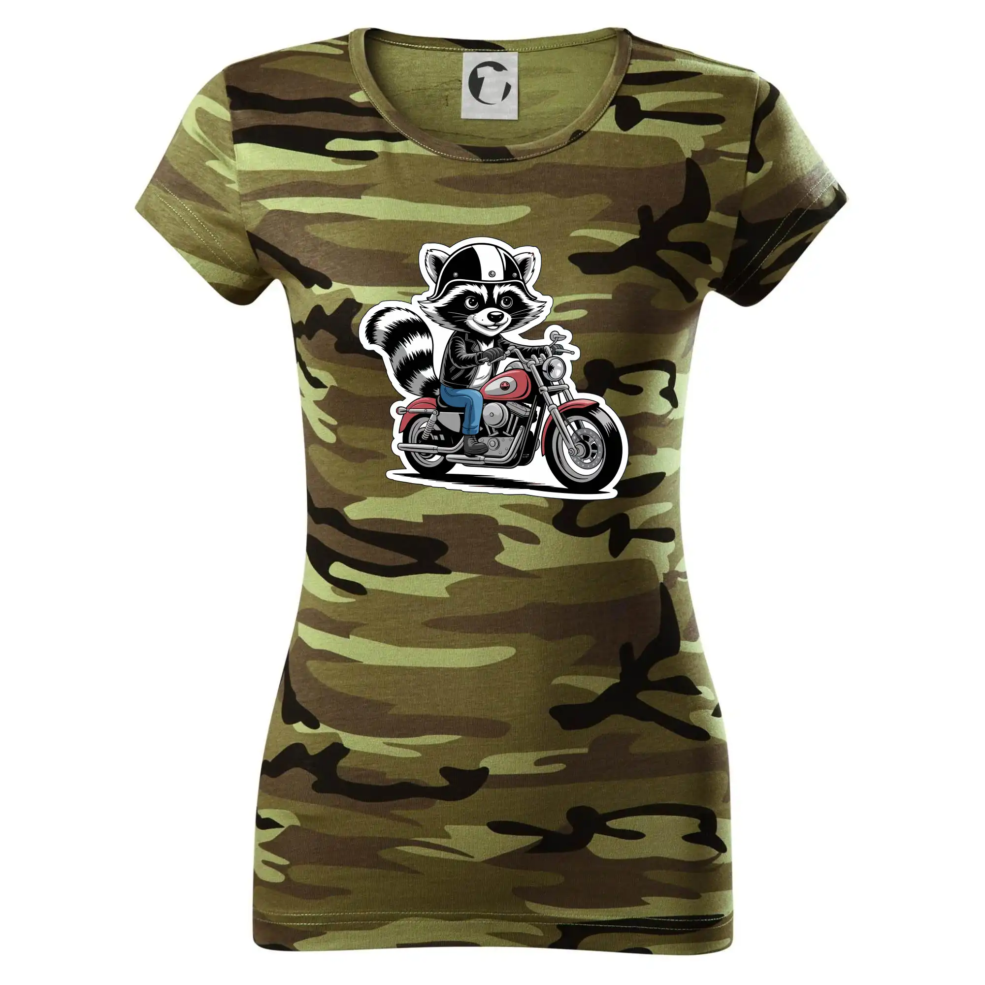 Mýval na motorce kreslený