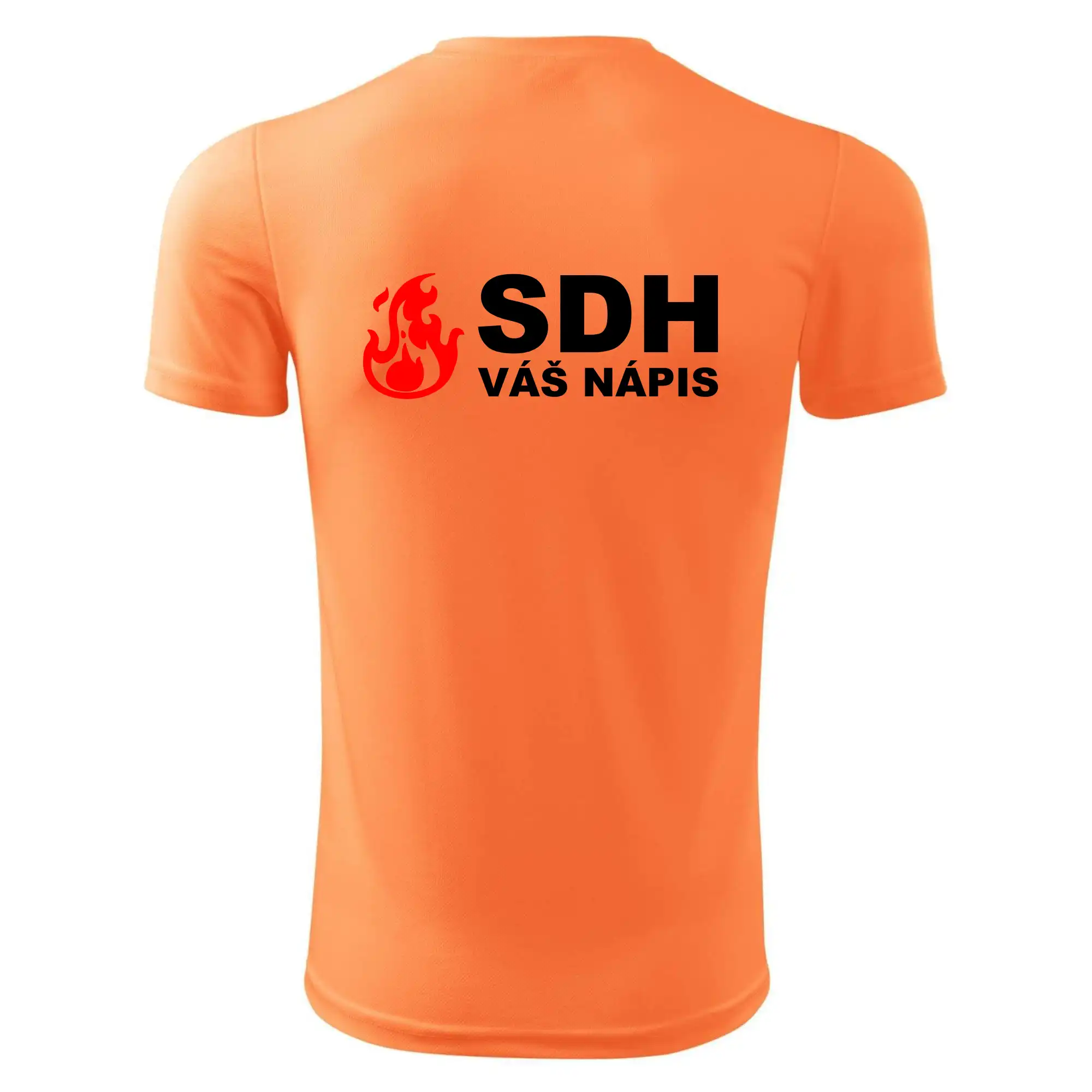 SDH nápis (oheň, název sboru - vlastní nápis)