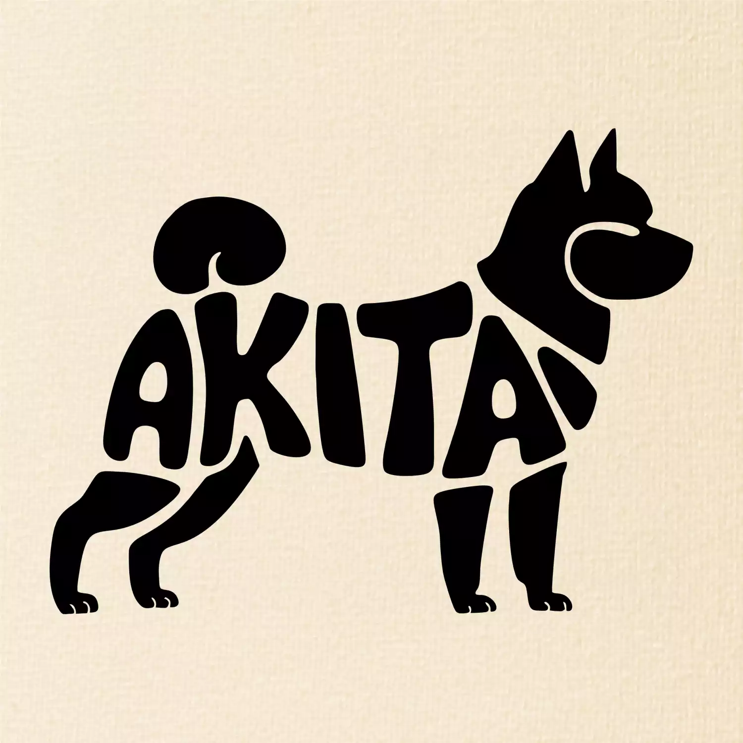 Akita Inu - Nápis v těle