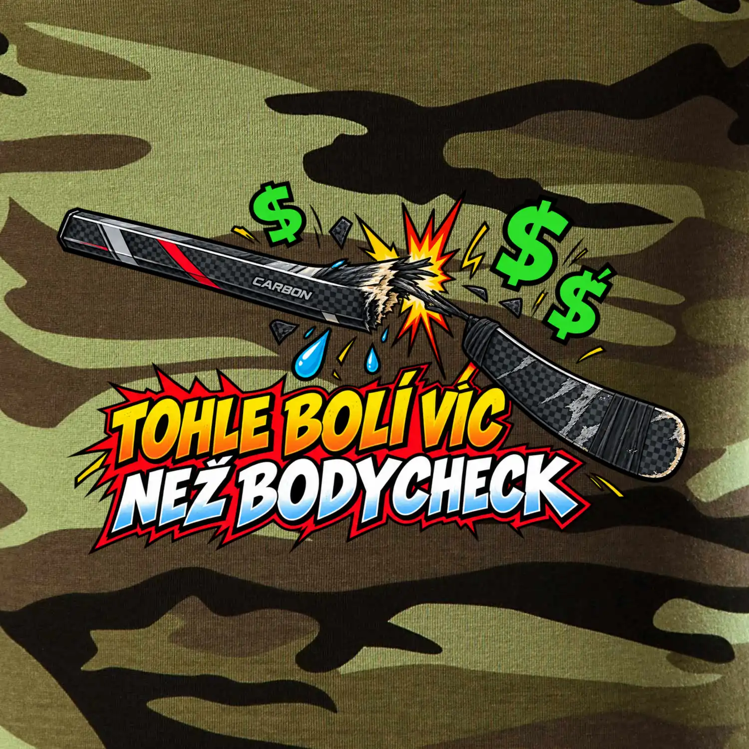 Zlomená hokejka bolí víc než bodycheck