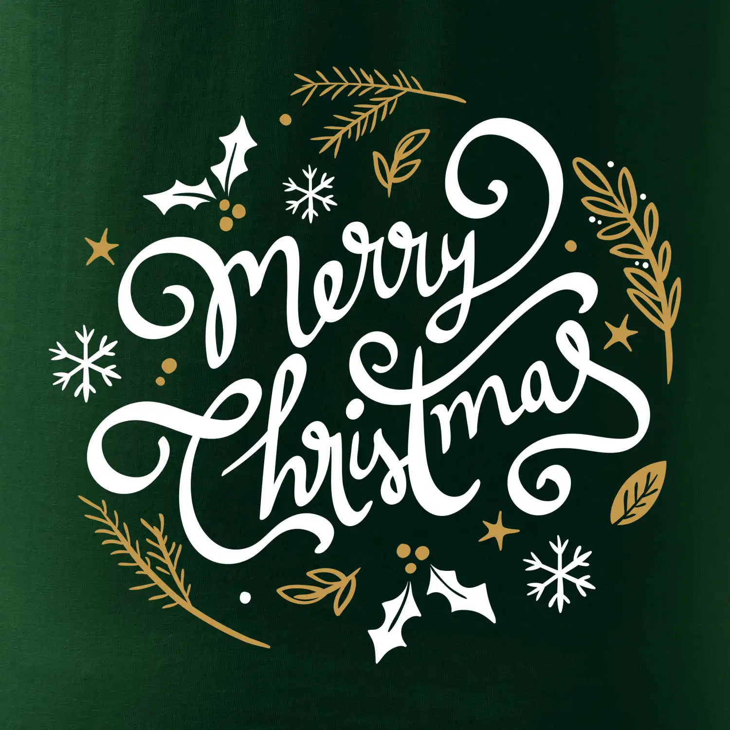 Merry christmas - nápis kulatý