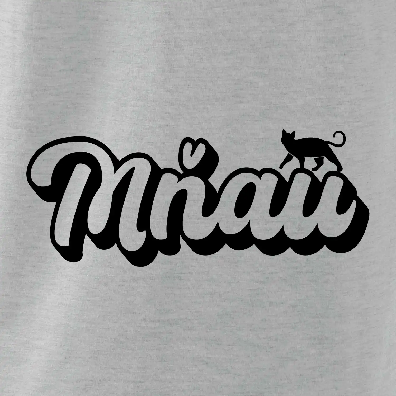 Mňau nápis