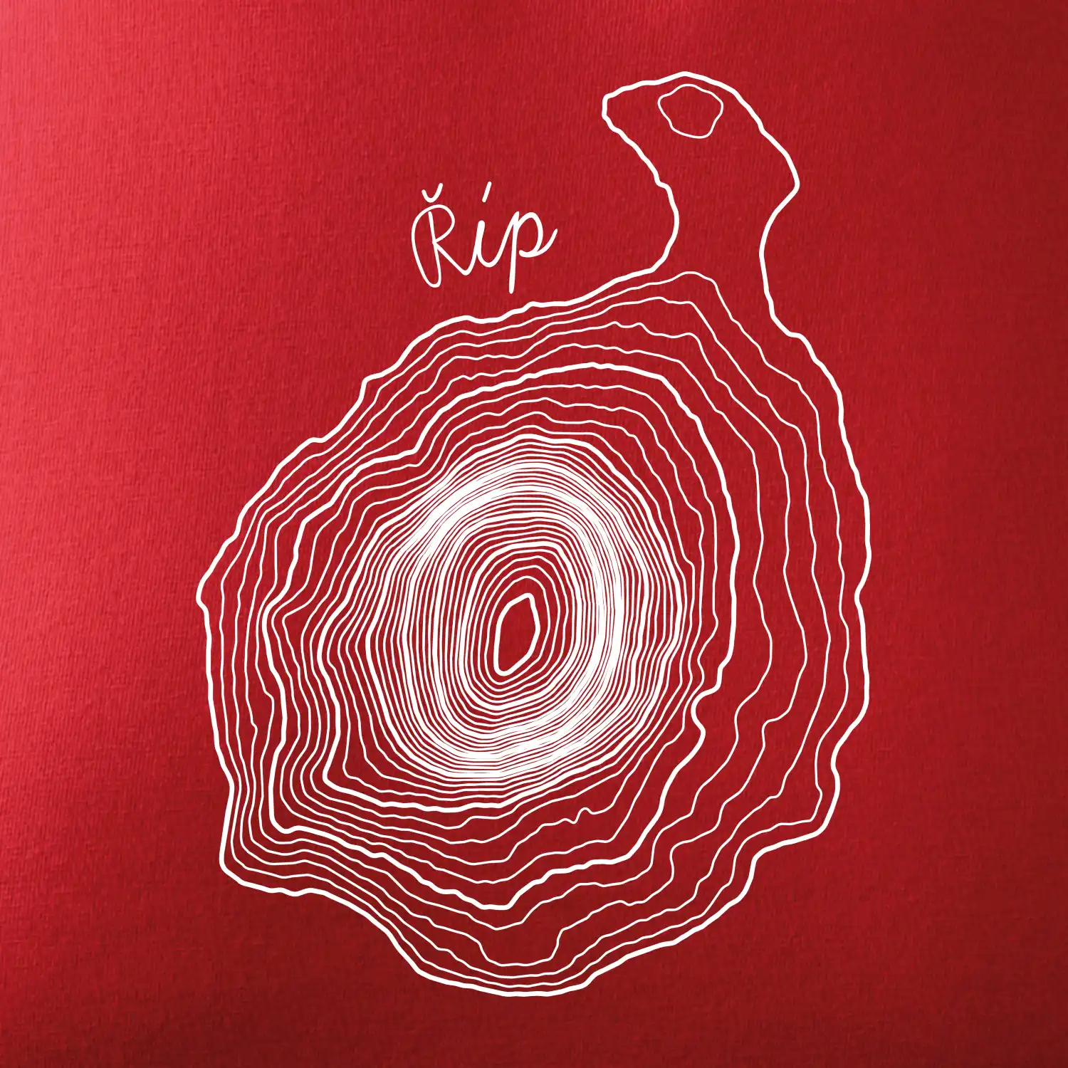 Říp - vrstevnice psací