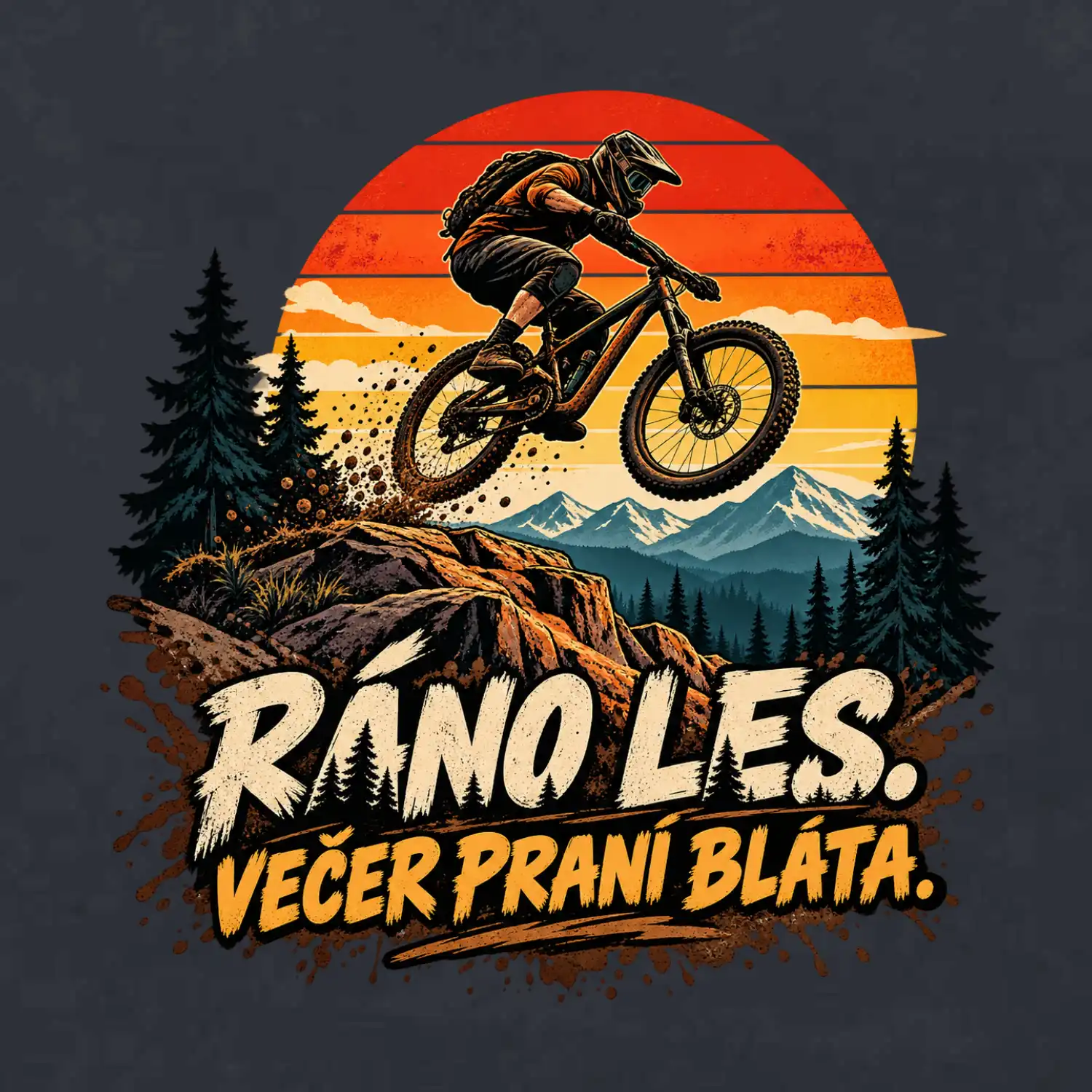 Ráno les večer praní bláta na kole