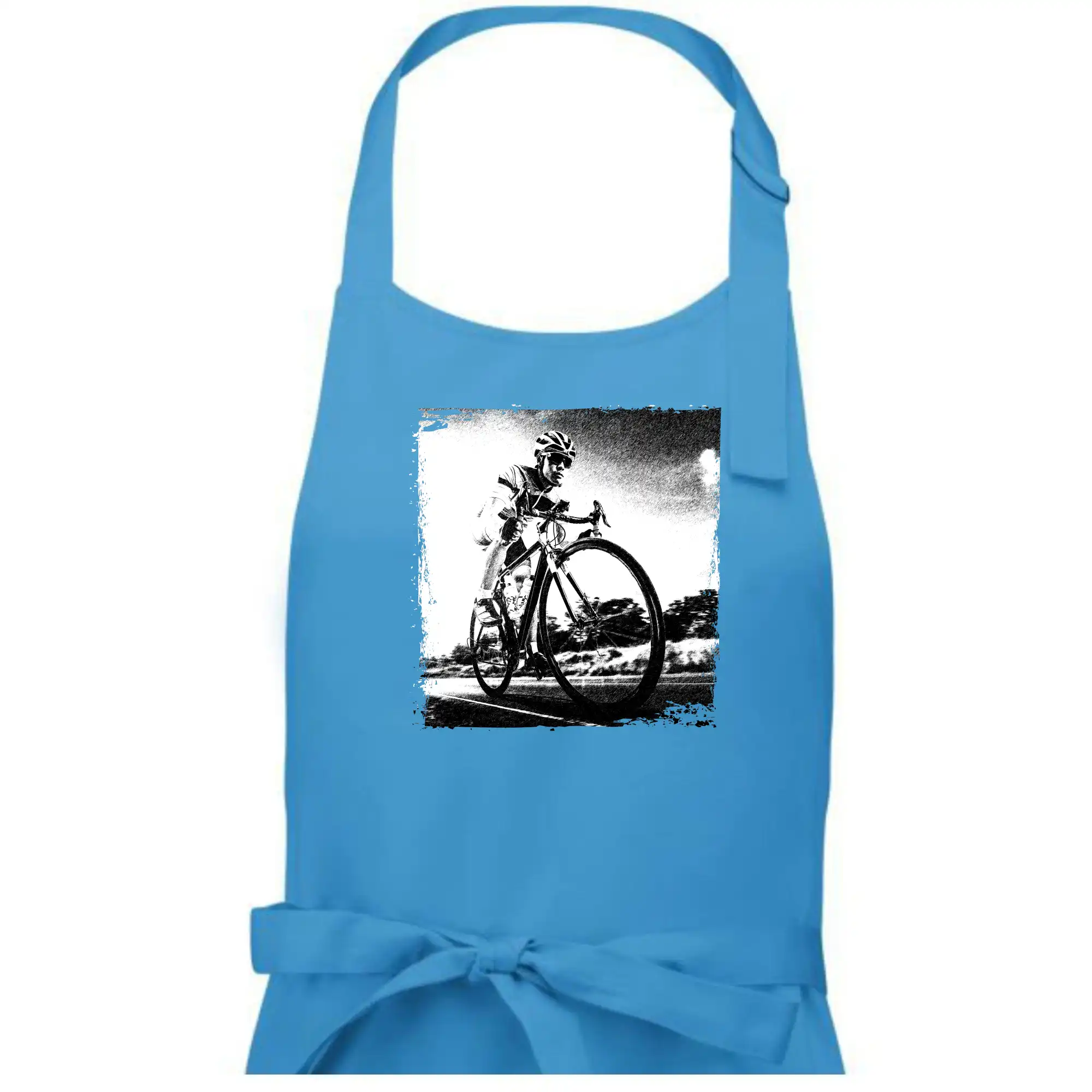 Cyklista černobílá cesta
