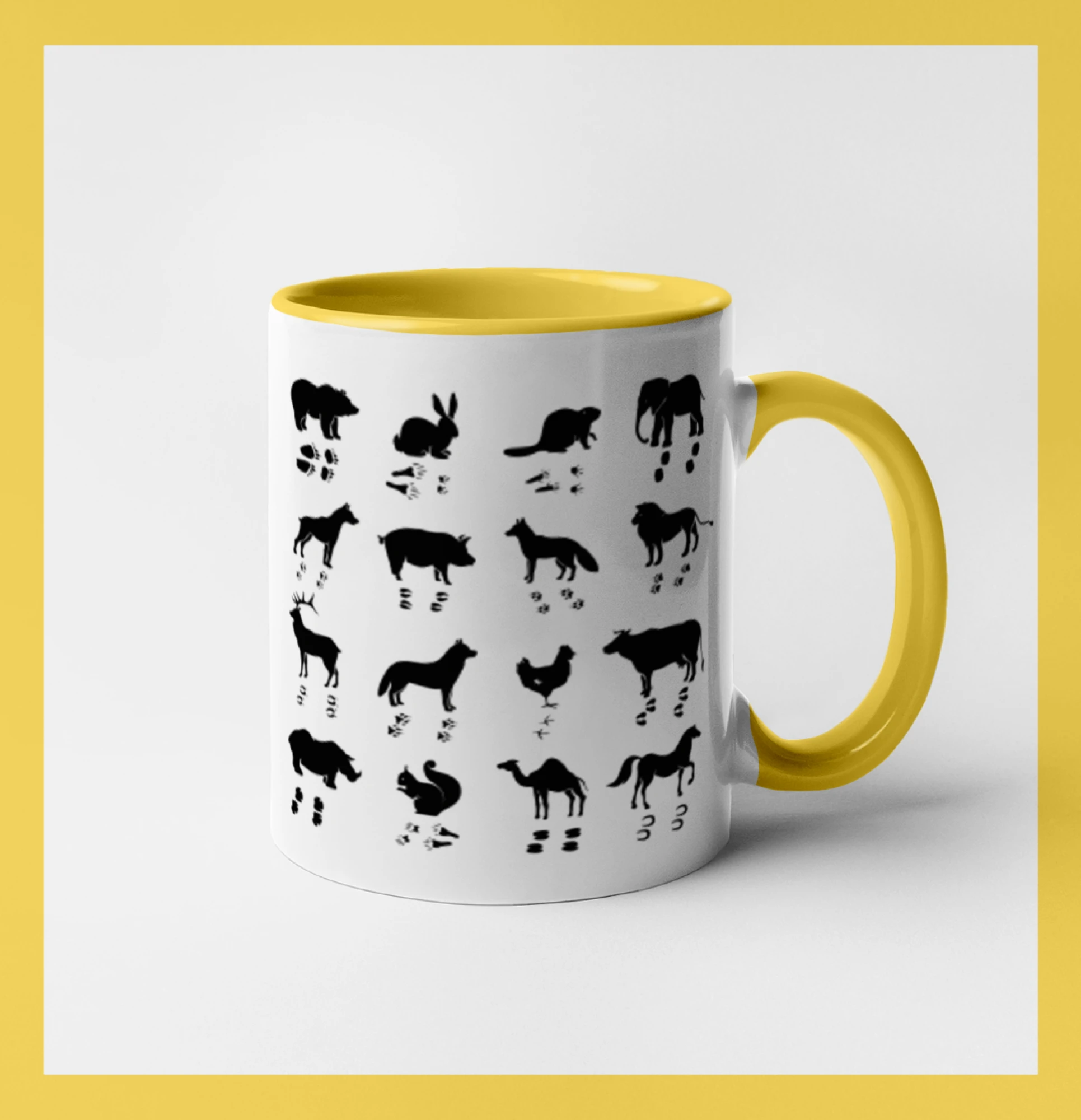 Zvířecí stopy s obrázkem zvířete - stopy zvířat