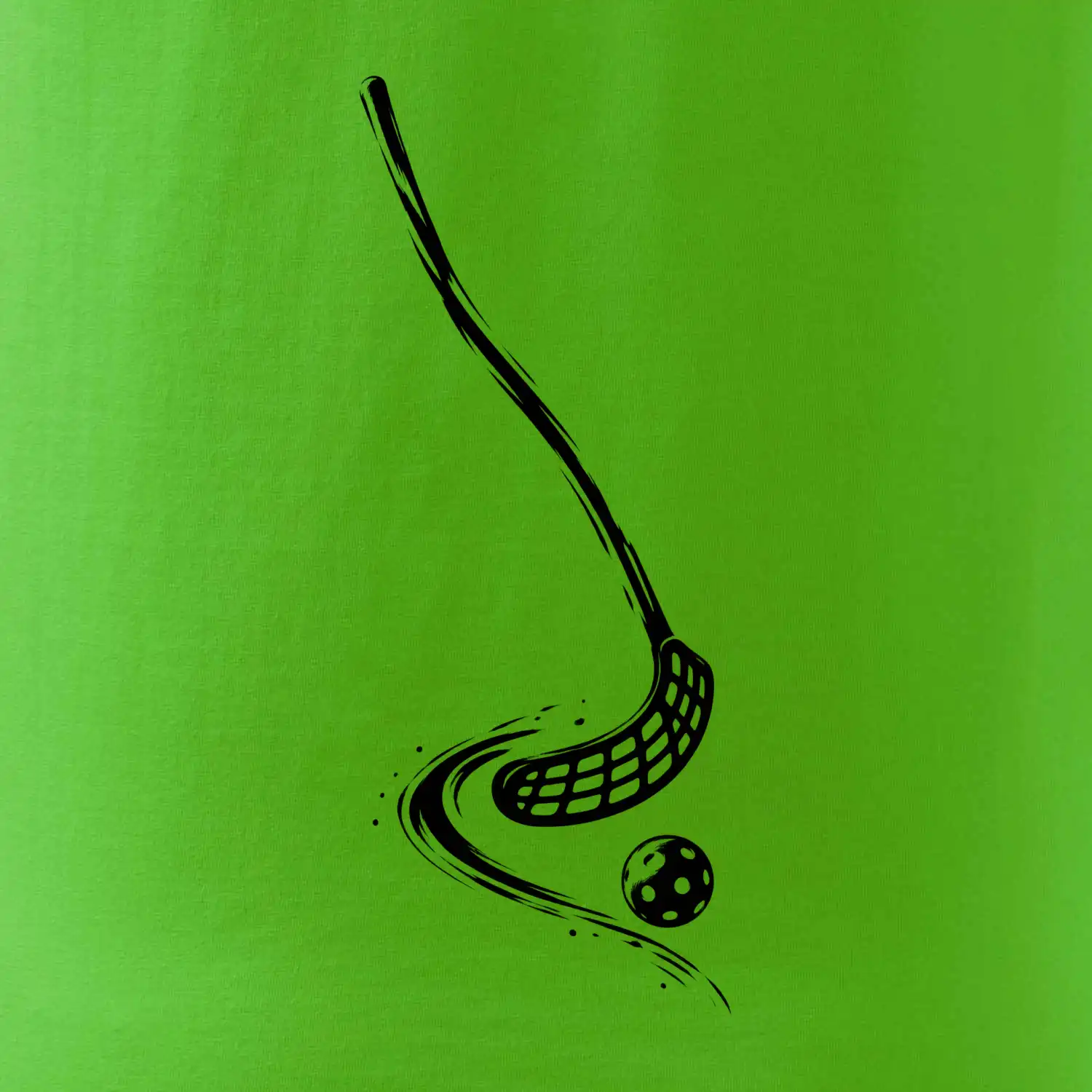 Minimalistická florbalka s míčkem